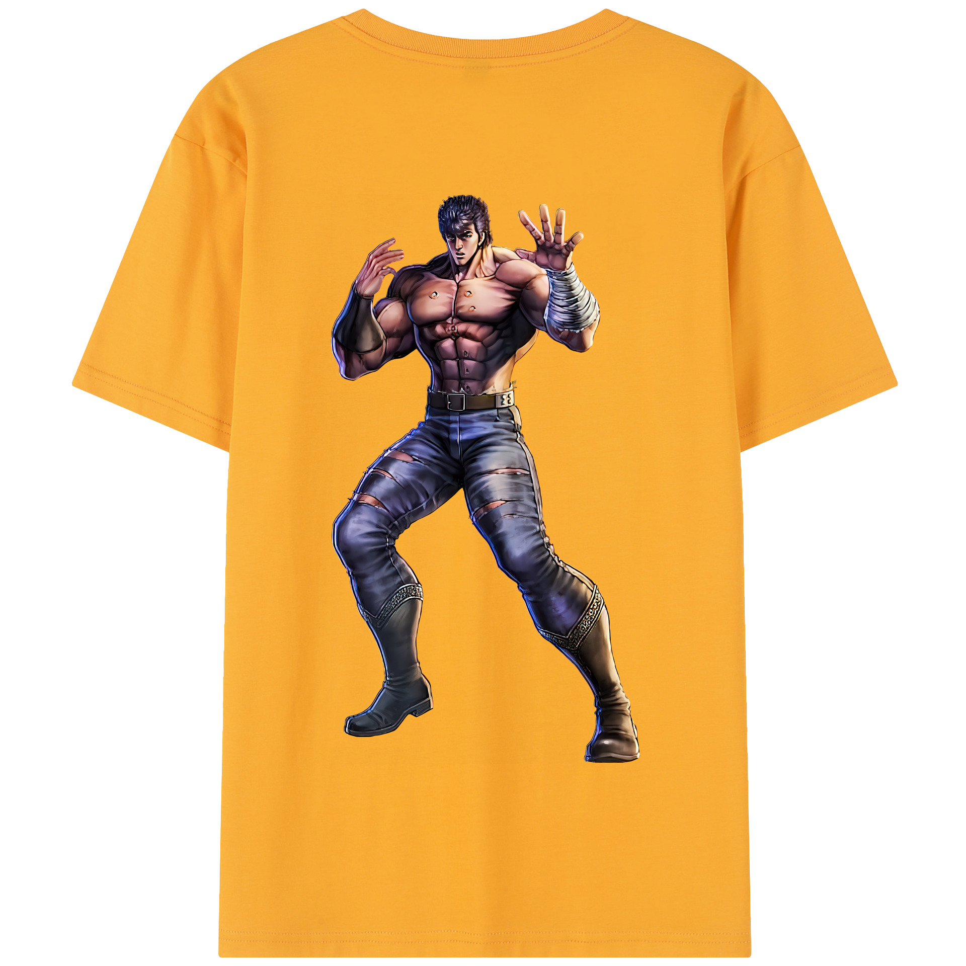 （画像用） 北斗の拳 Fist of the North Star 綿100％半袖Tシャツ（背面プリント）