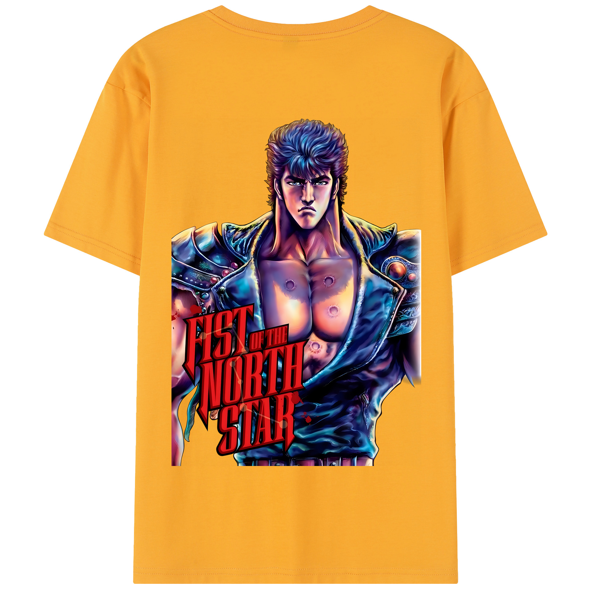 （画像用） 北斗の拳 Fist of the North Star 綿100％半袖Tシャツ（背面プリント）