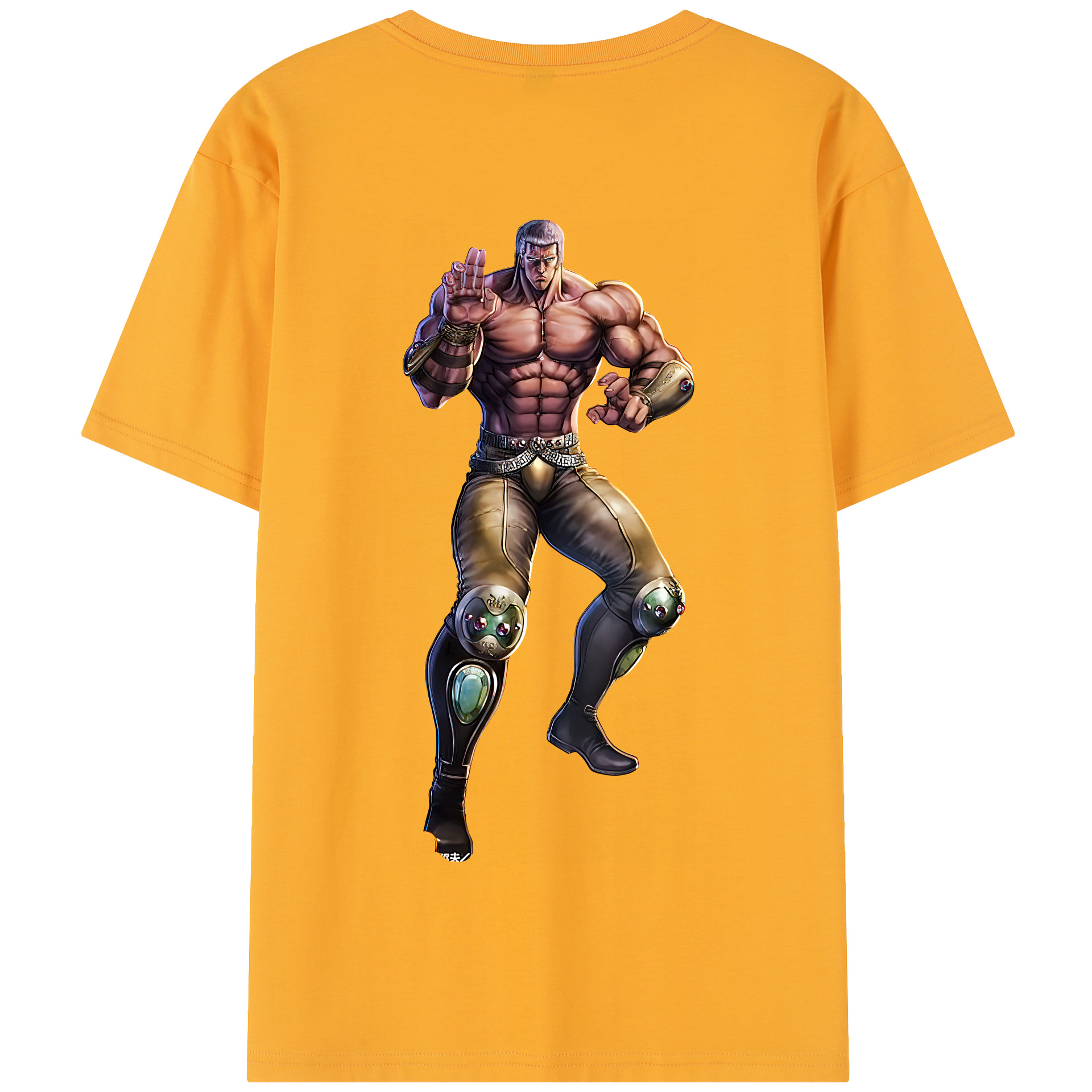 （画像用） 北斗の拳 Fist of the North Star 綿100％半袖Tシャツ（背面プリント）