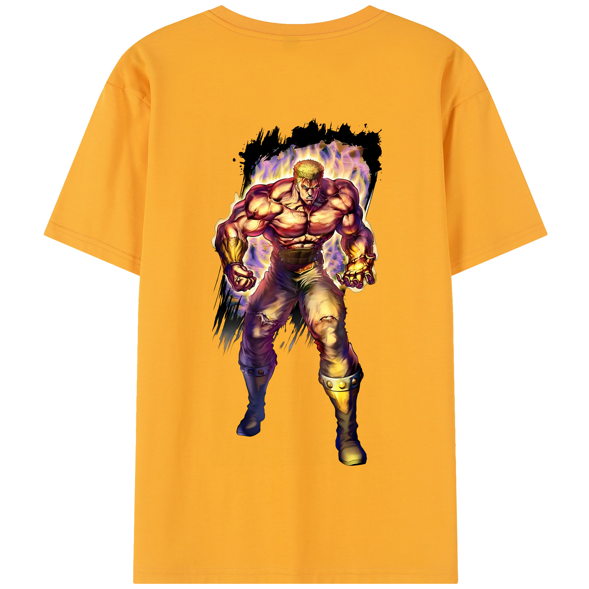 （画像用） 北斗の拳 Fist of the North Star 綿100％半袖Tシャツ（背面プリント）