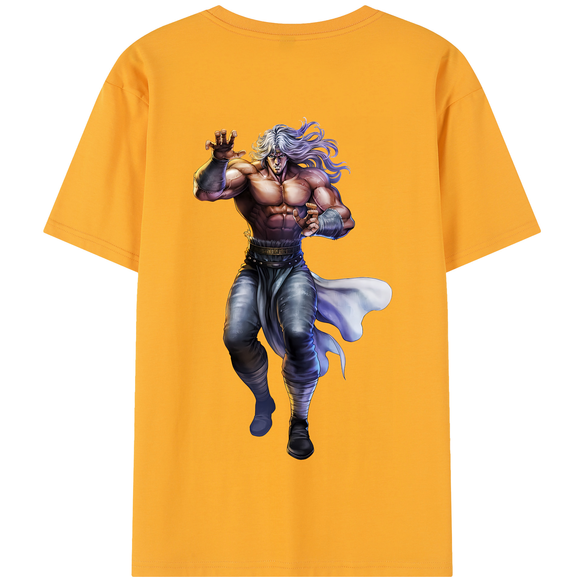 （画像用） 北斗の拳 Fist of the North Star 綿100％半袖Tシャツ（背面プリント）