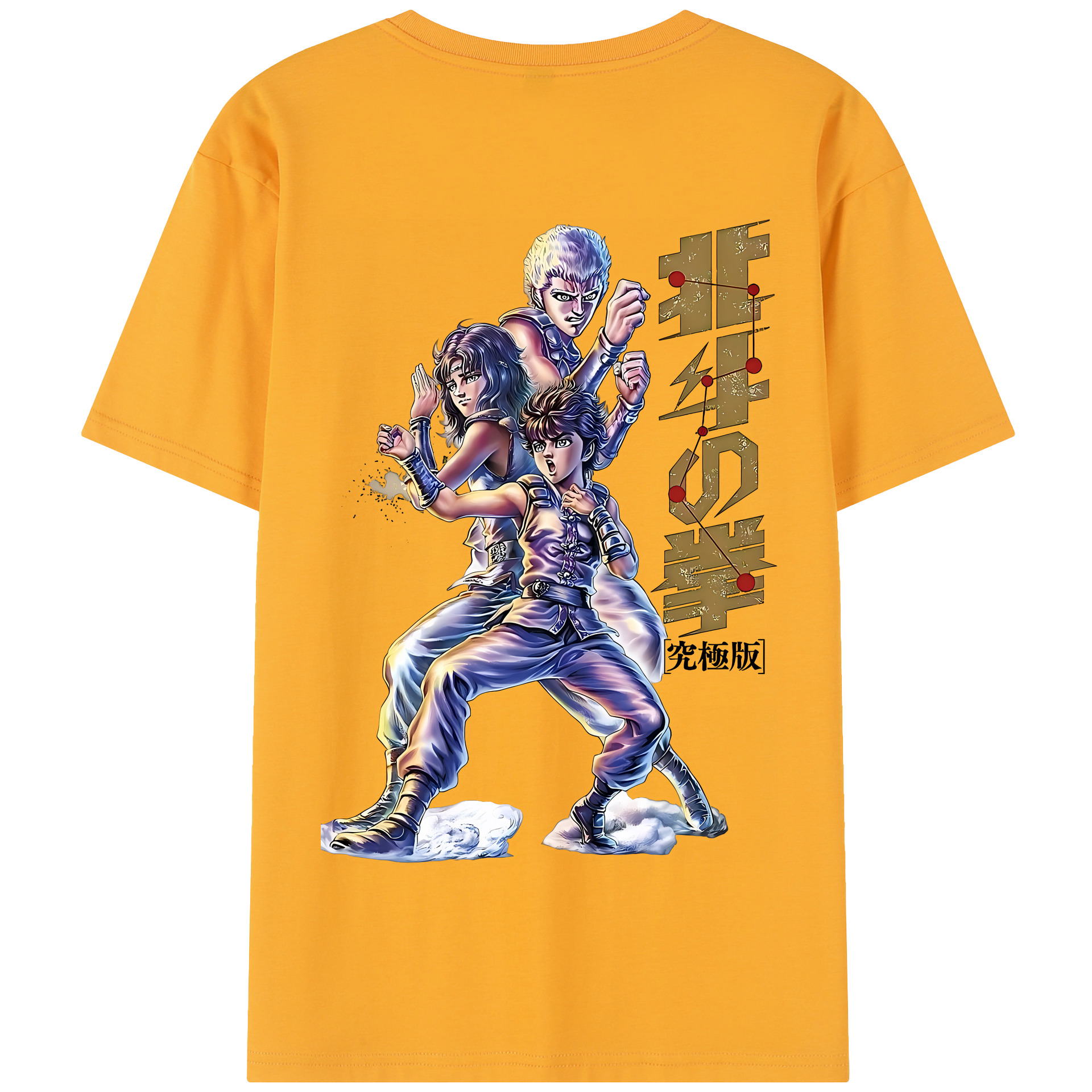 （画像用） 北斗の拳 Fist of the North Star 綿100％半袖Tシャツ（背面プリント）