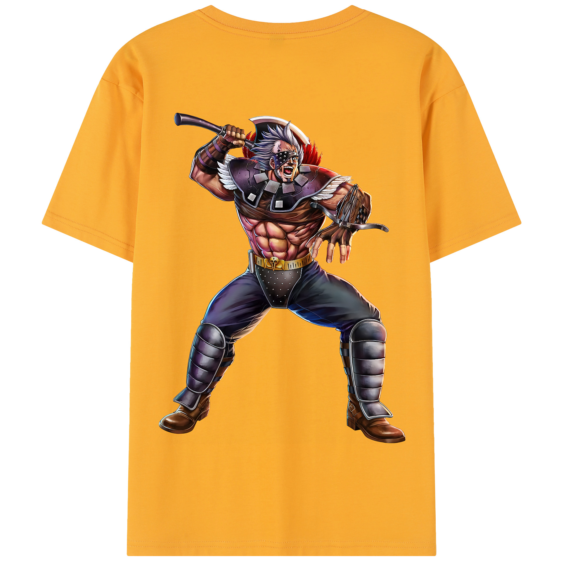 （画像用） 北斗の拳 Fist of the North Star 綿100％半袖Tシャツ（背面プリント）