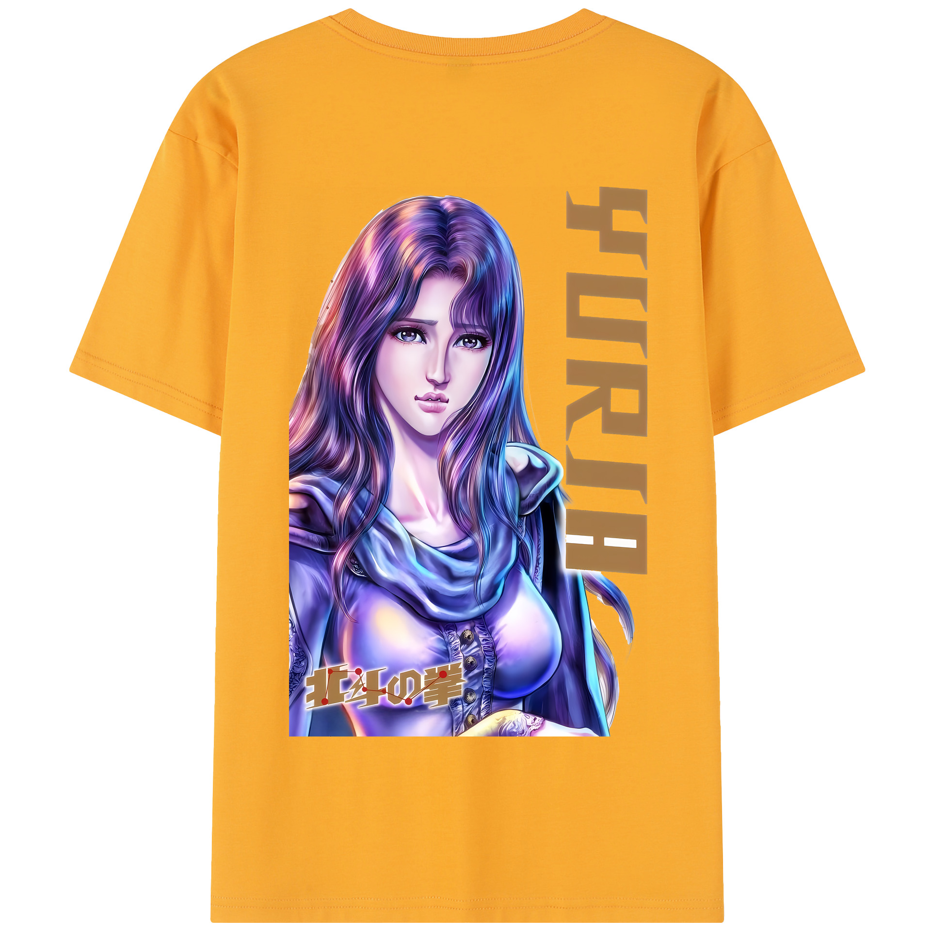 （画像用） 北斗の拳 Fist of the North Star 綿100％半袖Tシャツ（背面プリント）