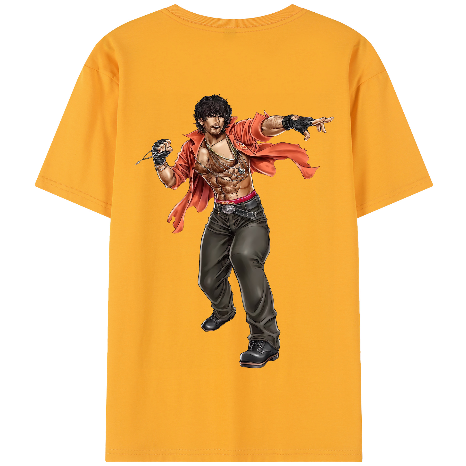 （画像用） 北斗の拳 Fist of the North Star 綿100％半袖Tシャツ（背面プリント）