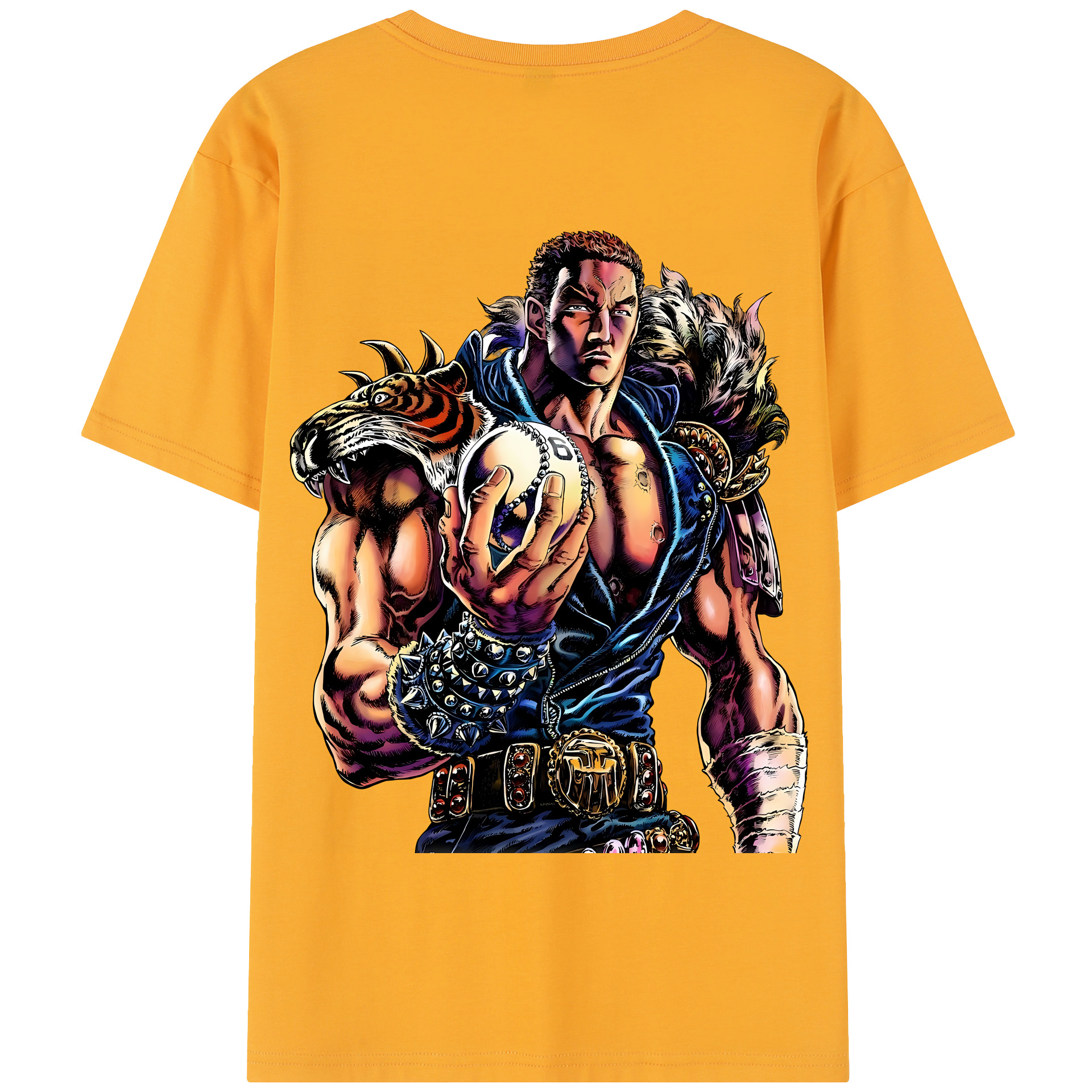 （画像用） 北斗の拳 Fist of the North Star 綿100％半袖Tシャツ（背面プリント）