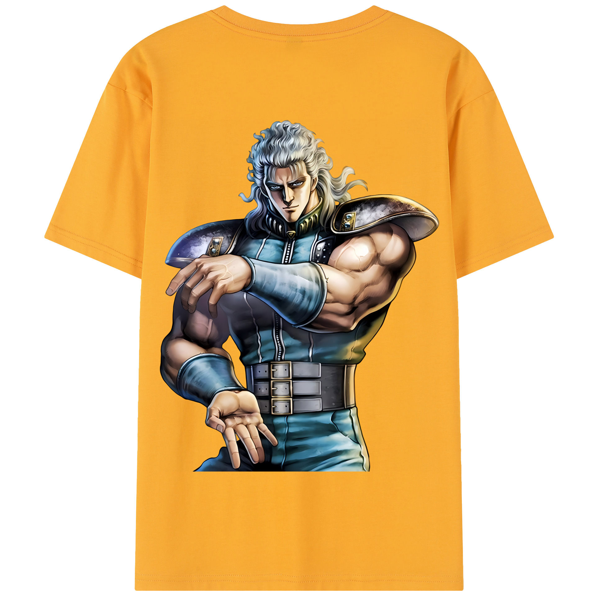 （画像用） 北斗の拳 Fist of the North Star 綿100％半袖Tシャツ（背面プリント）