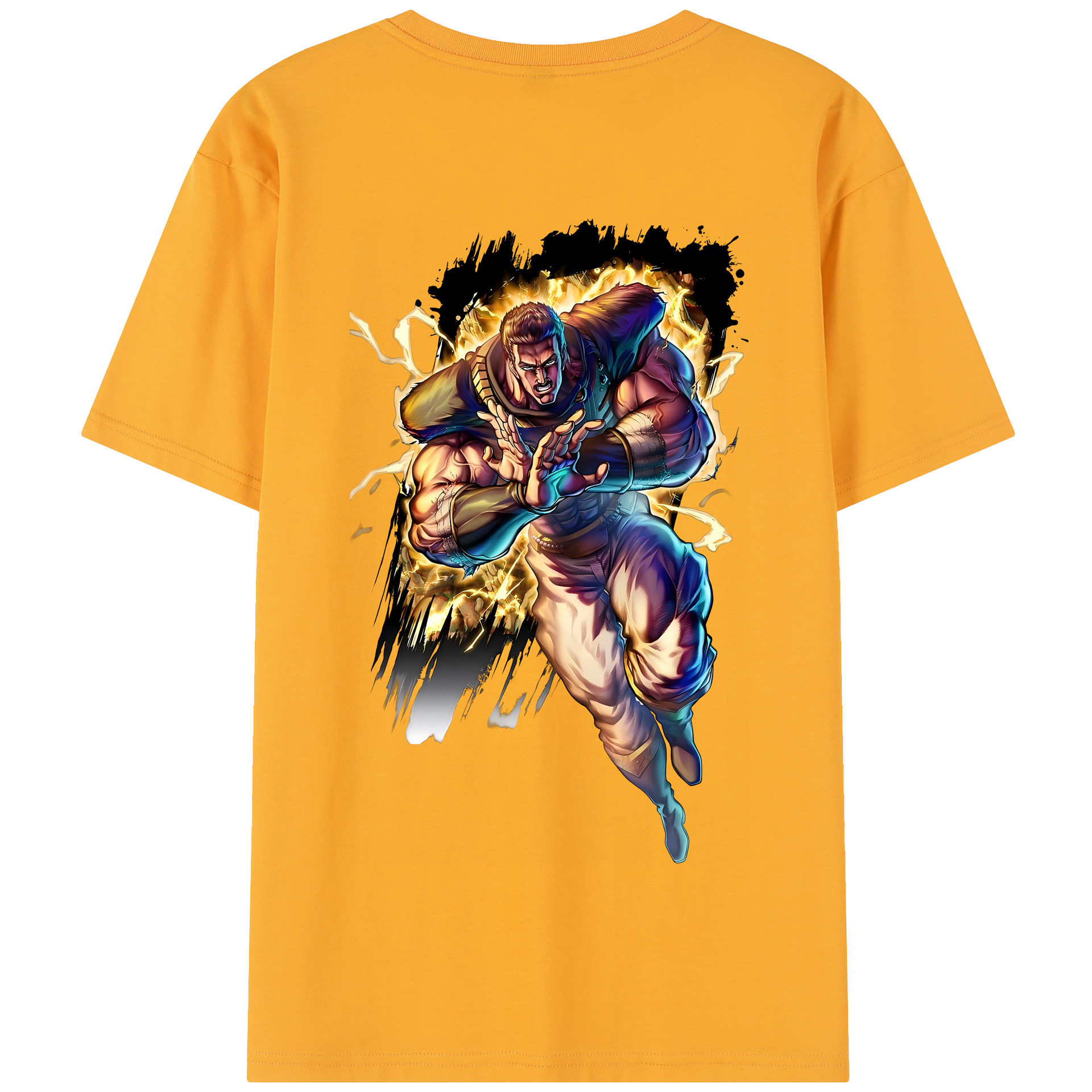 （画像用） 北斗の拳 Fist of the North Star 綿100％半袖Tシャツ（背面プリント）