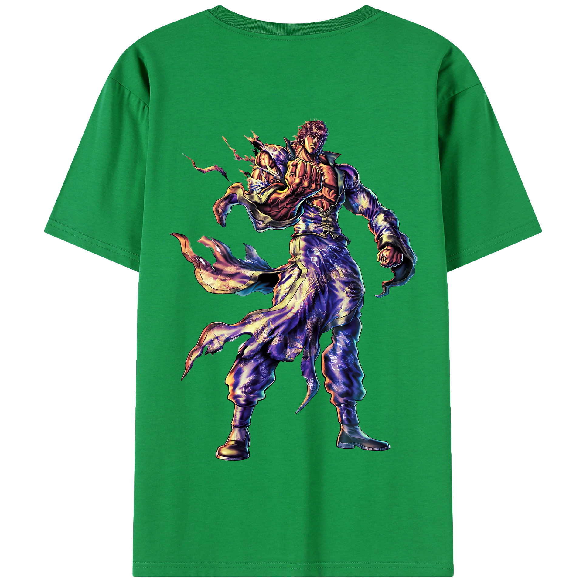 （画像用） 北斗の拳 Fist of the North Star 綿100％半袖Tシャツ（背面プリント）