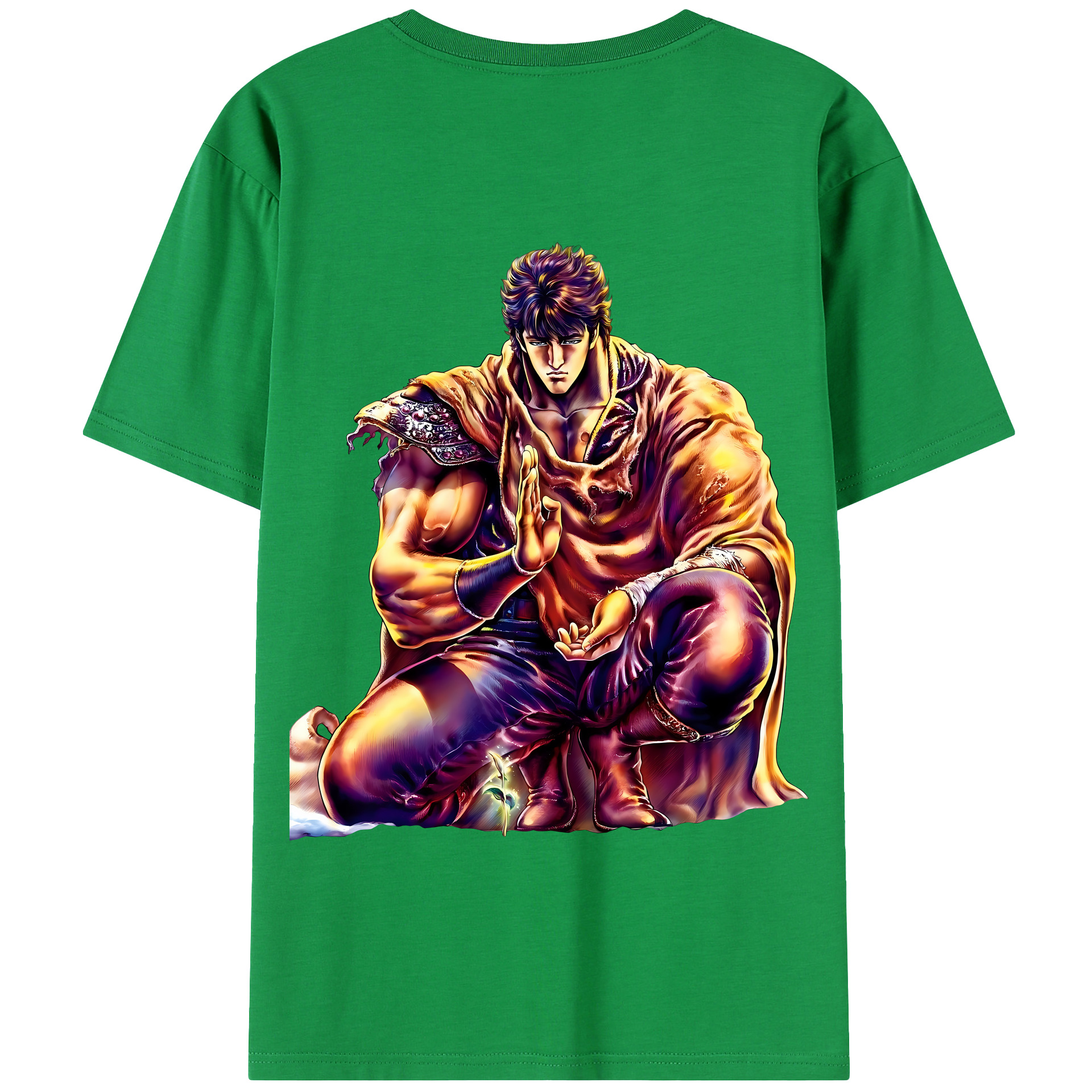 （画像用） 北斗の拳 Fist of the North Star 綿100％半袖Tシャツ（背面プリント）
