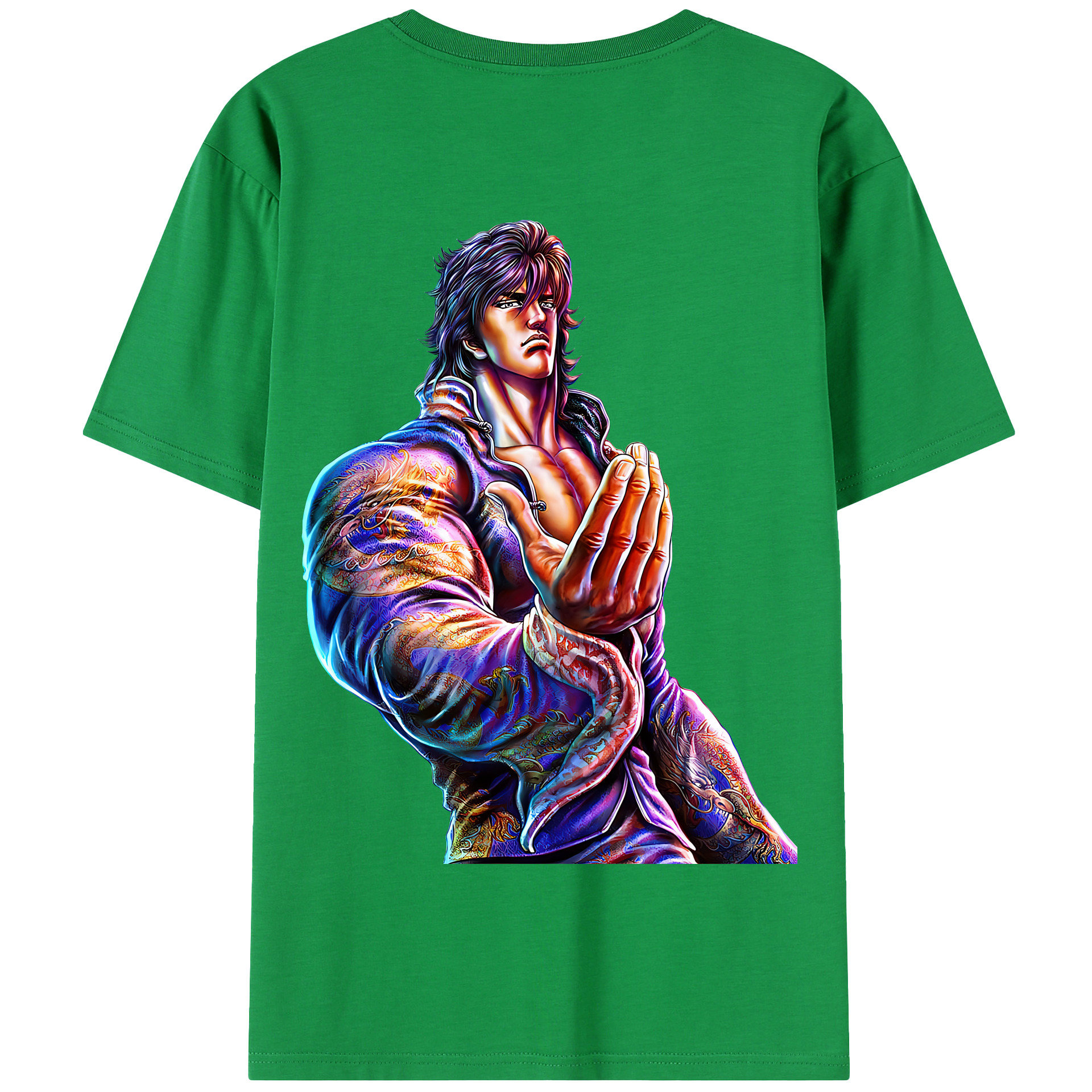 （画像用） 北斗の拳 Fist of the North Star 綿100％半袖Tシャツ（背面プリント）