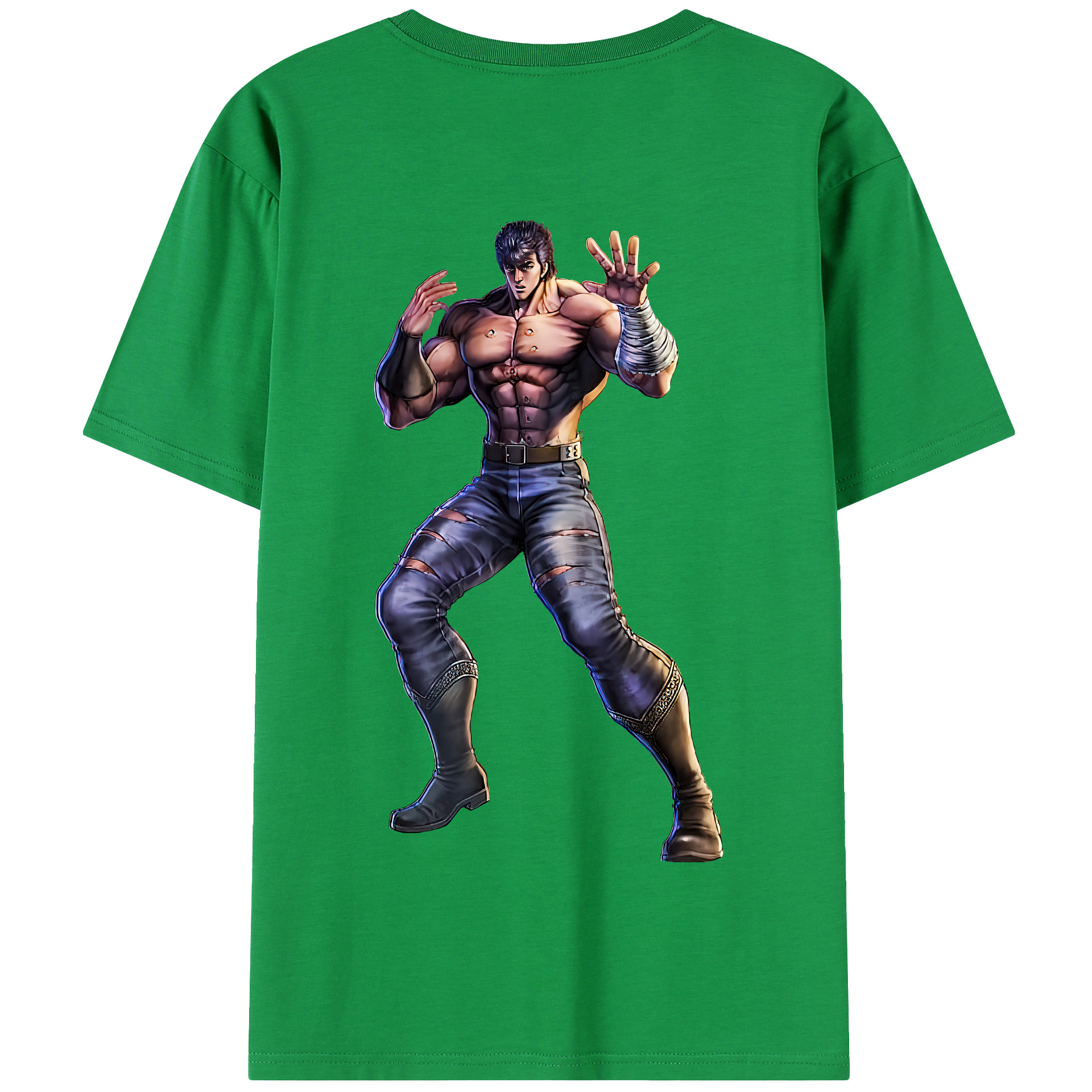 （画像用） 北斗の拳 Fist of the North Star 綿100％半袖Tシャツ（背面プリント）