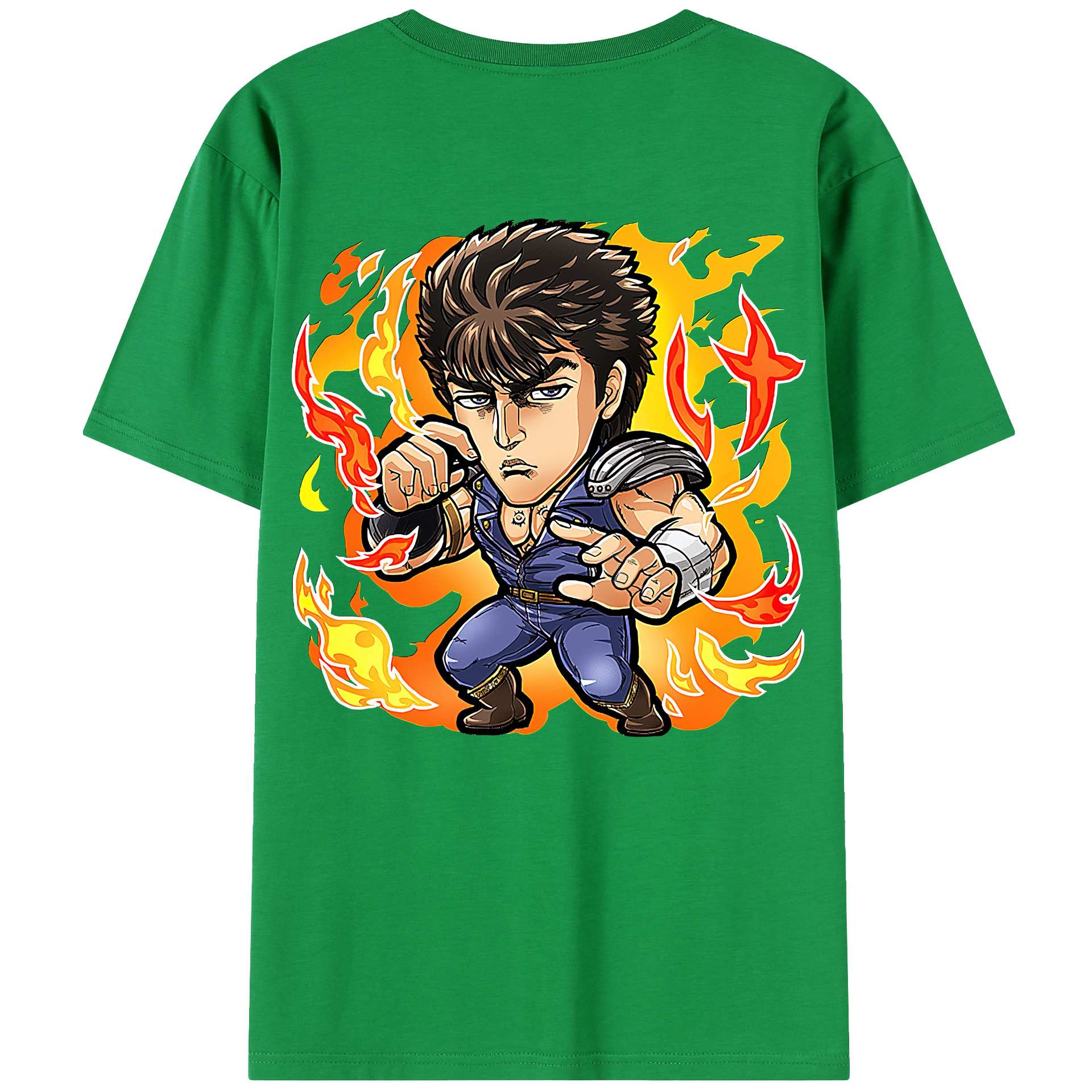 （画像用） 北斗の拳 Fist of the North Star 綿100％半袖Tシャツ（背面プリント）