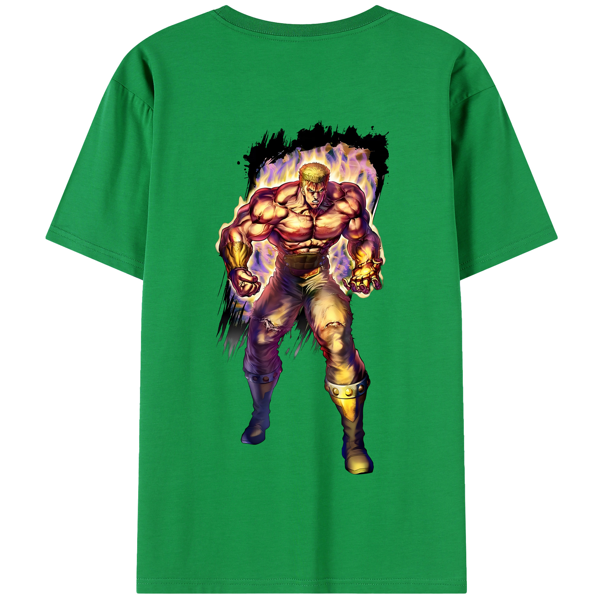 （画像用） 北斗の拳 Fist of the North Star 綿100％半袖Tシャツ（背面プリント）