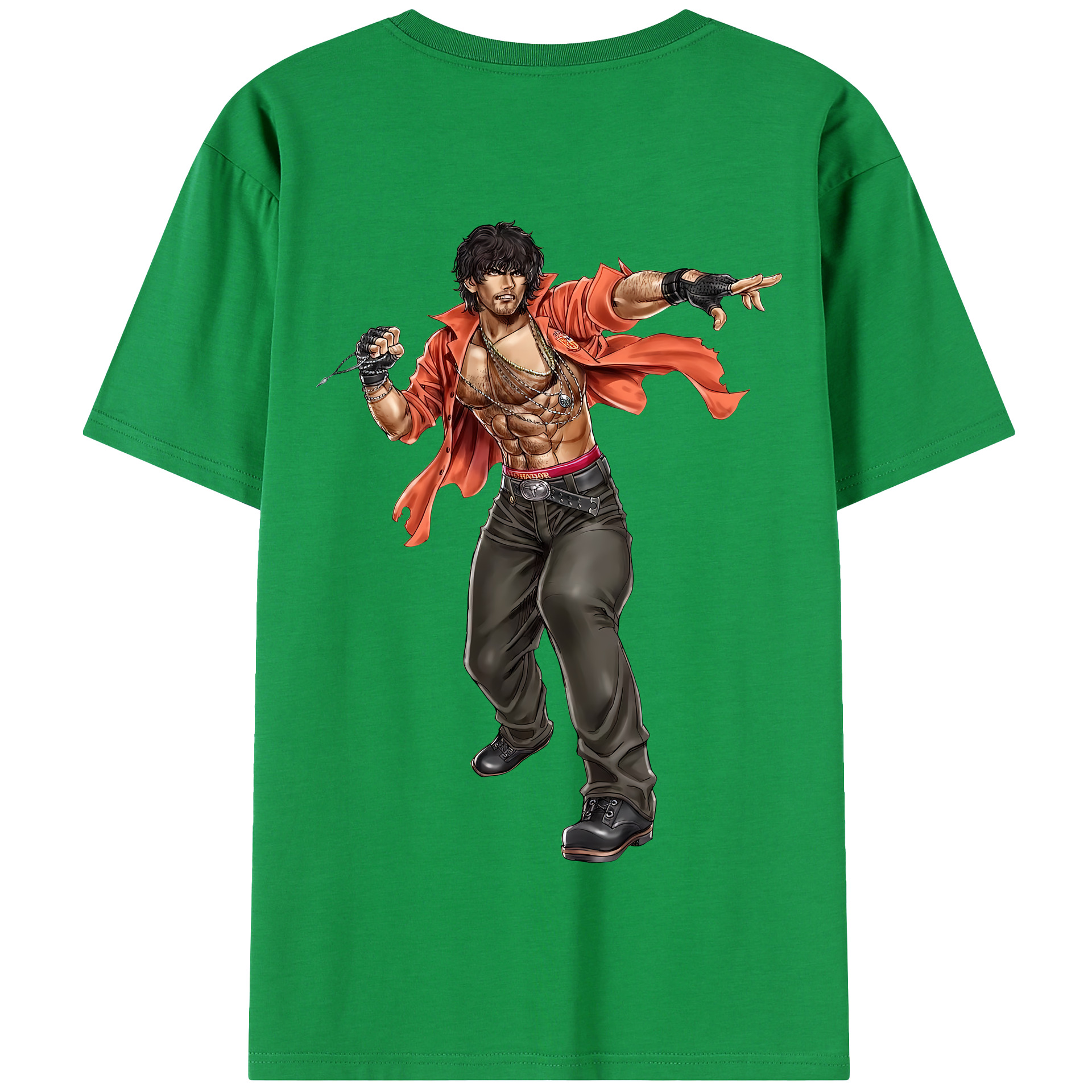 （画像用） 北斗の拳 Fist of the North Star 綿100％半袖Tシャツ（背面プリント）