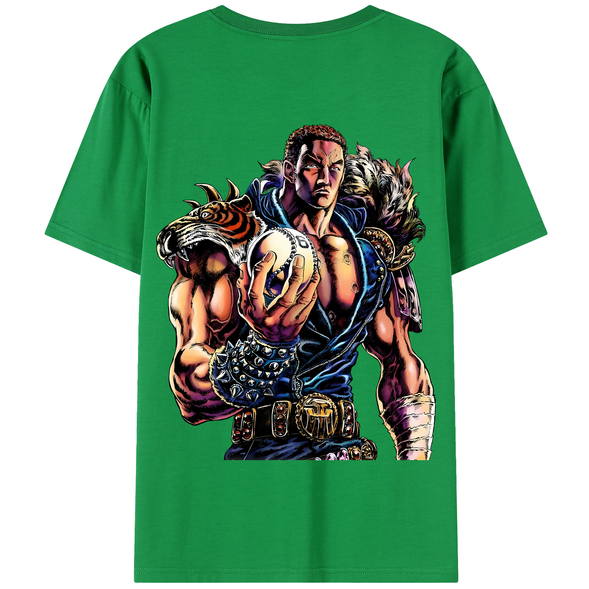 （画像用） 北斗の拳 Fist of the North Star 綿100％半袖Tシャツ（背面プリント）