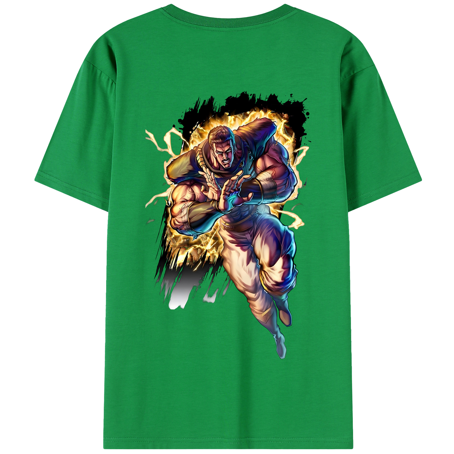 （画像用） 北斗の拳 Fist of the North Star 綿100％半袖Tシャツ（背面プリント）