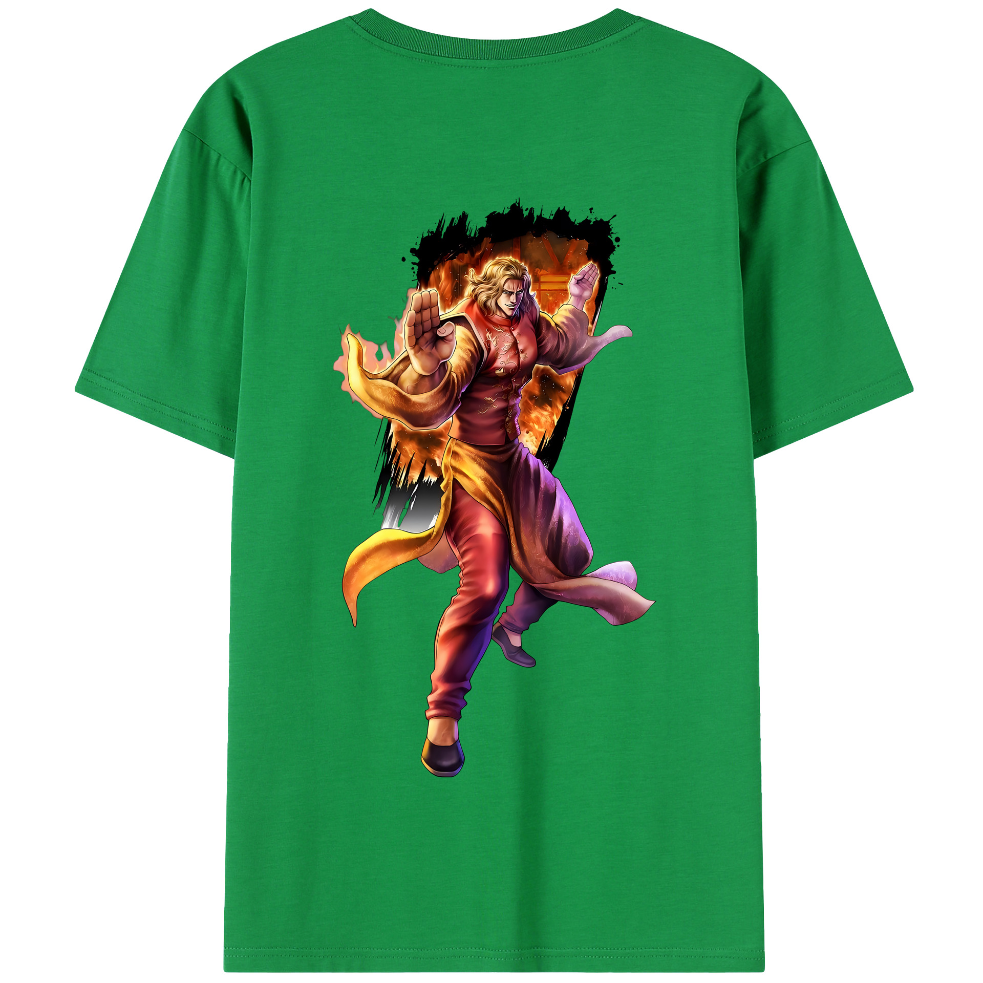 （画像用） 北斗の拳 Fist of the North Star 綿100％半袖Tシャツ（背面プリント）