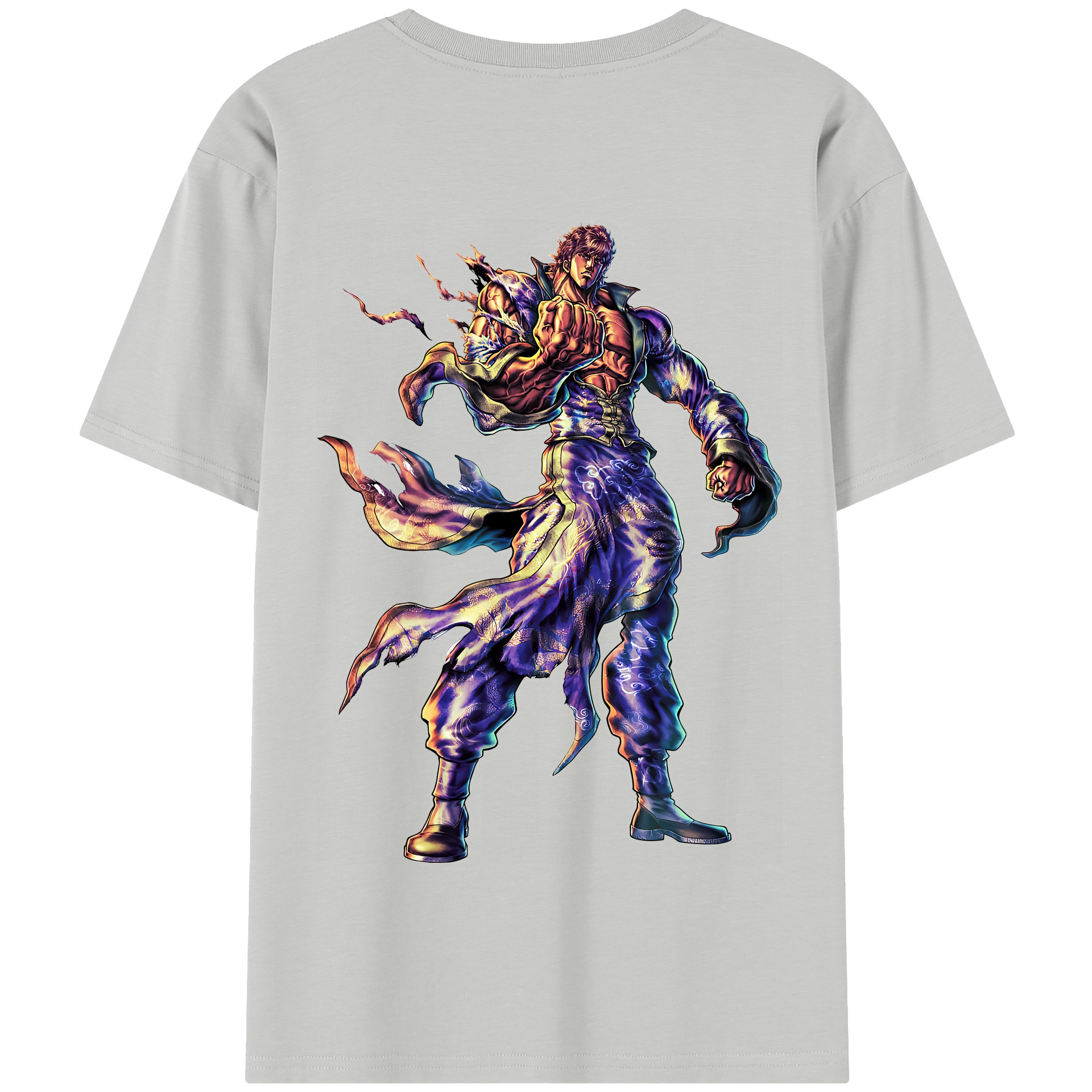 （画像用） 北斗の拳 Fist of the North Star 綿100％半袖Tシャツ（背面プリント）