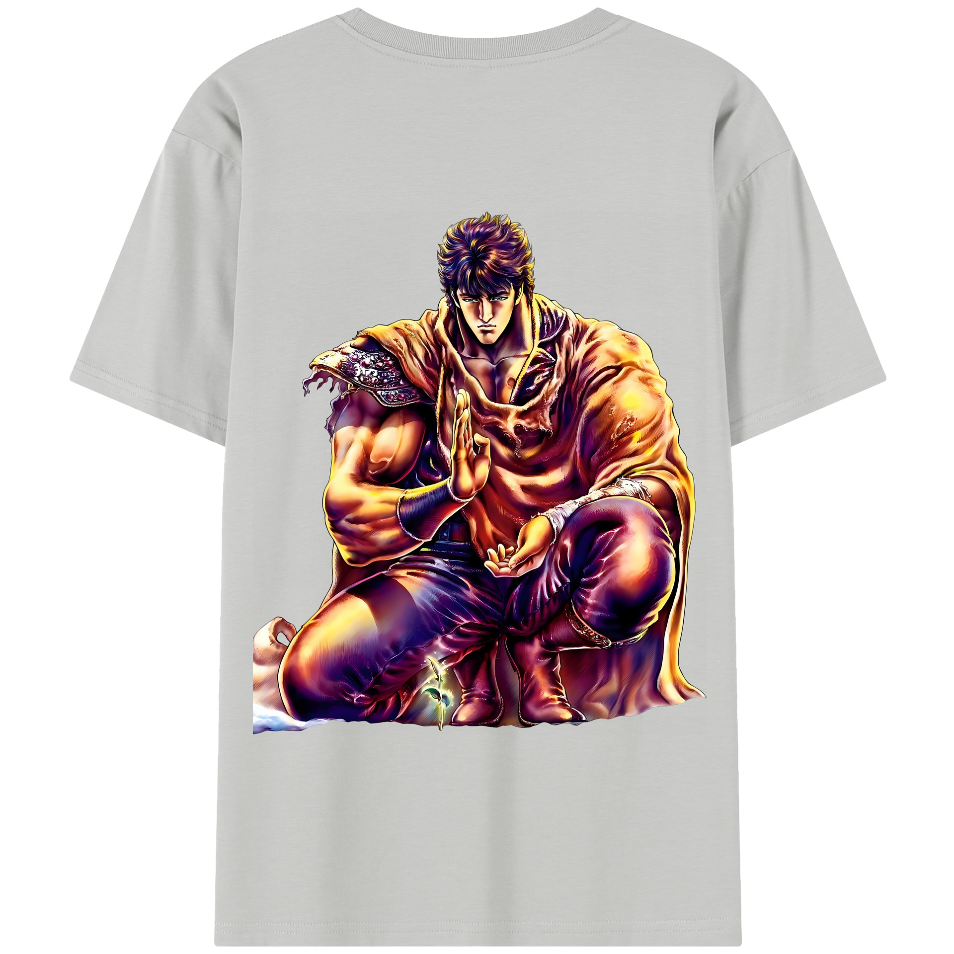 （画像用） 北斗の拳 Fist of the North Star 綿100％半袖Tシャツ（背面プリント）