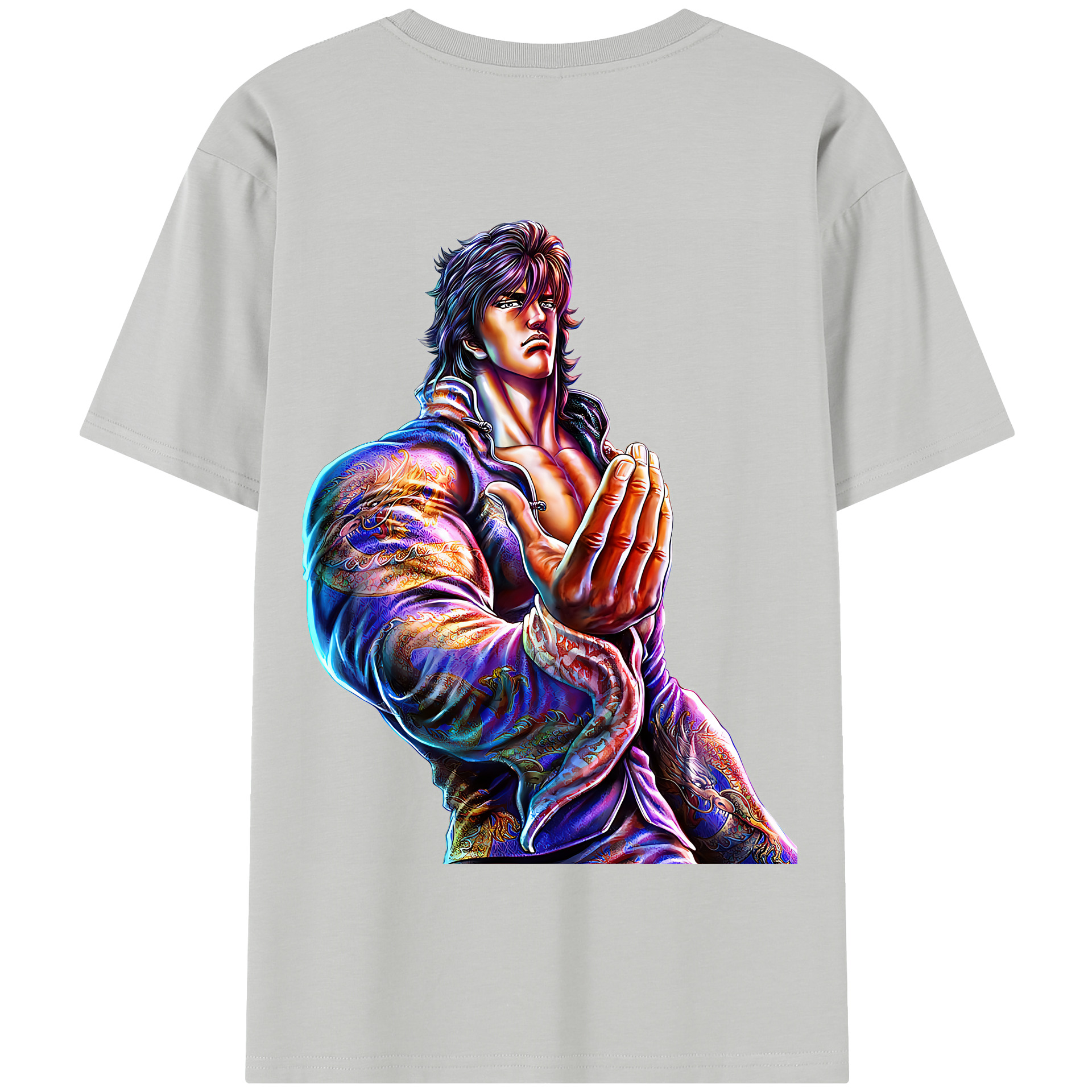 （画像用） 北斗の拳 Fist of the North Star 綿100％半袖Tシャツ（背面プリント）