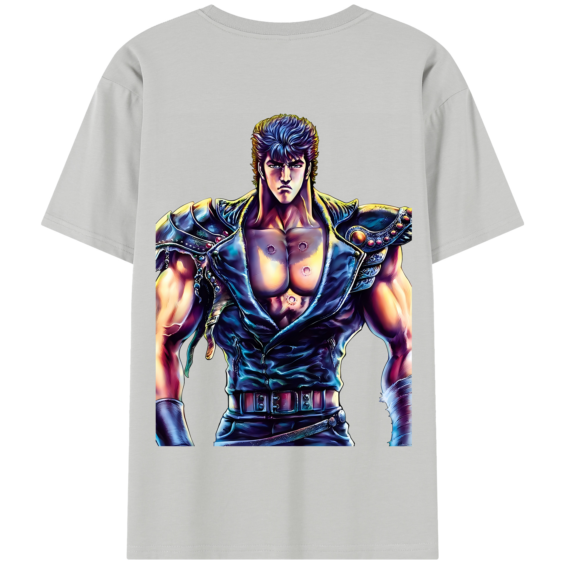 （画像用） 北斗の拳 Fist of the North Star 綿100％半袖Tシャツ（背面プリント）