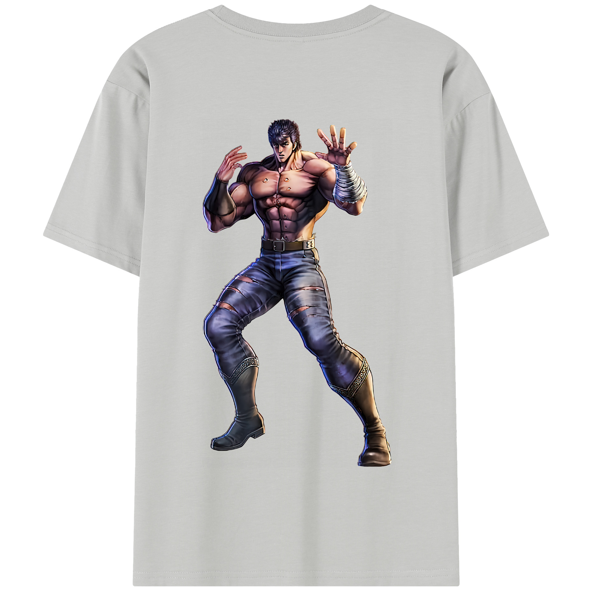 （画像用） 北斗の拳 Fist of the North Star 綿100％半袖Tシャツ（背面プリント）