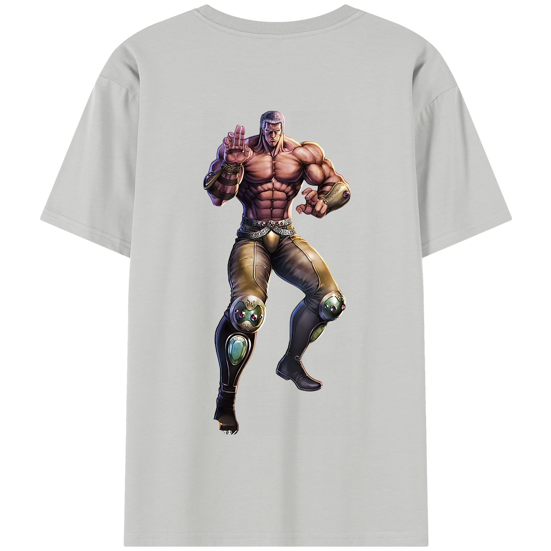 （画像用） 北斗の拳 Fist of the North Star 綿100％半袖Tシャツ（背面プリント）