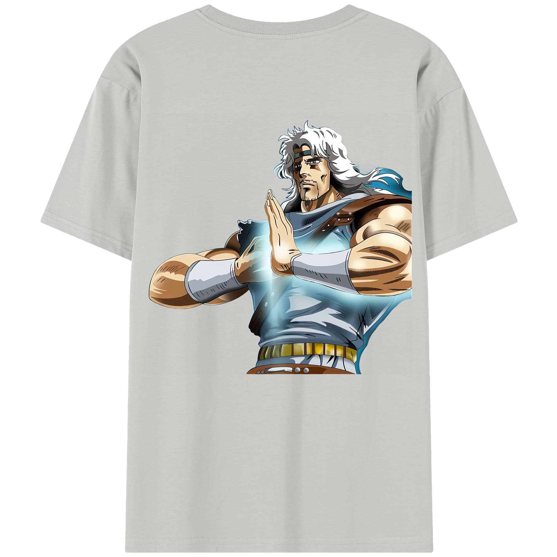 （画像用） 北斗の拳 Fist of the North Star 綿100％半袖Tシャツ（背面プリント）