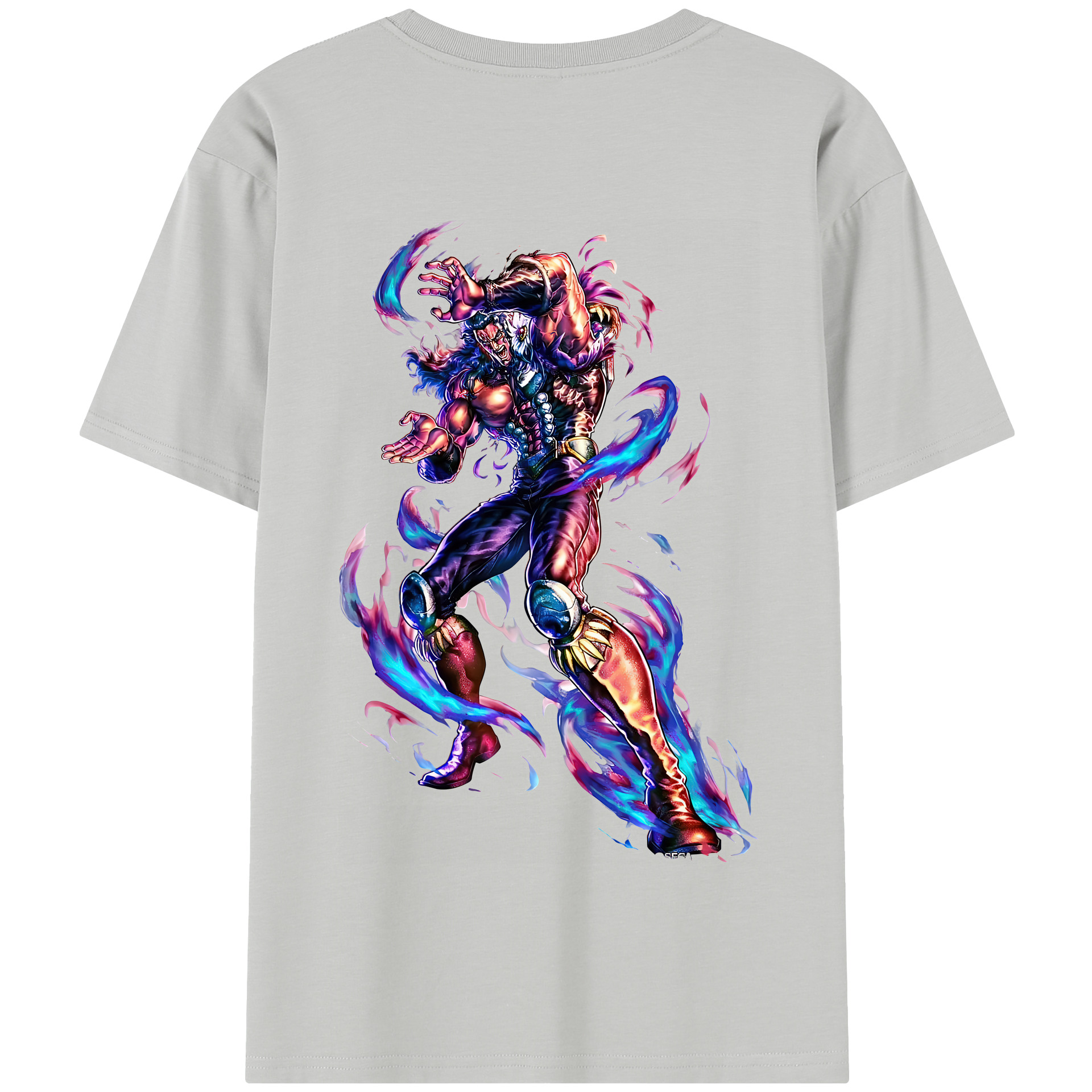 （画像用） 北斗の拳 Fist of the North Star 綿100％半袖Tシャツ（背面プリント）