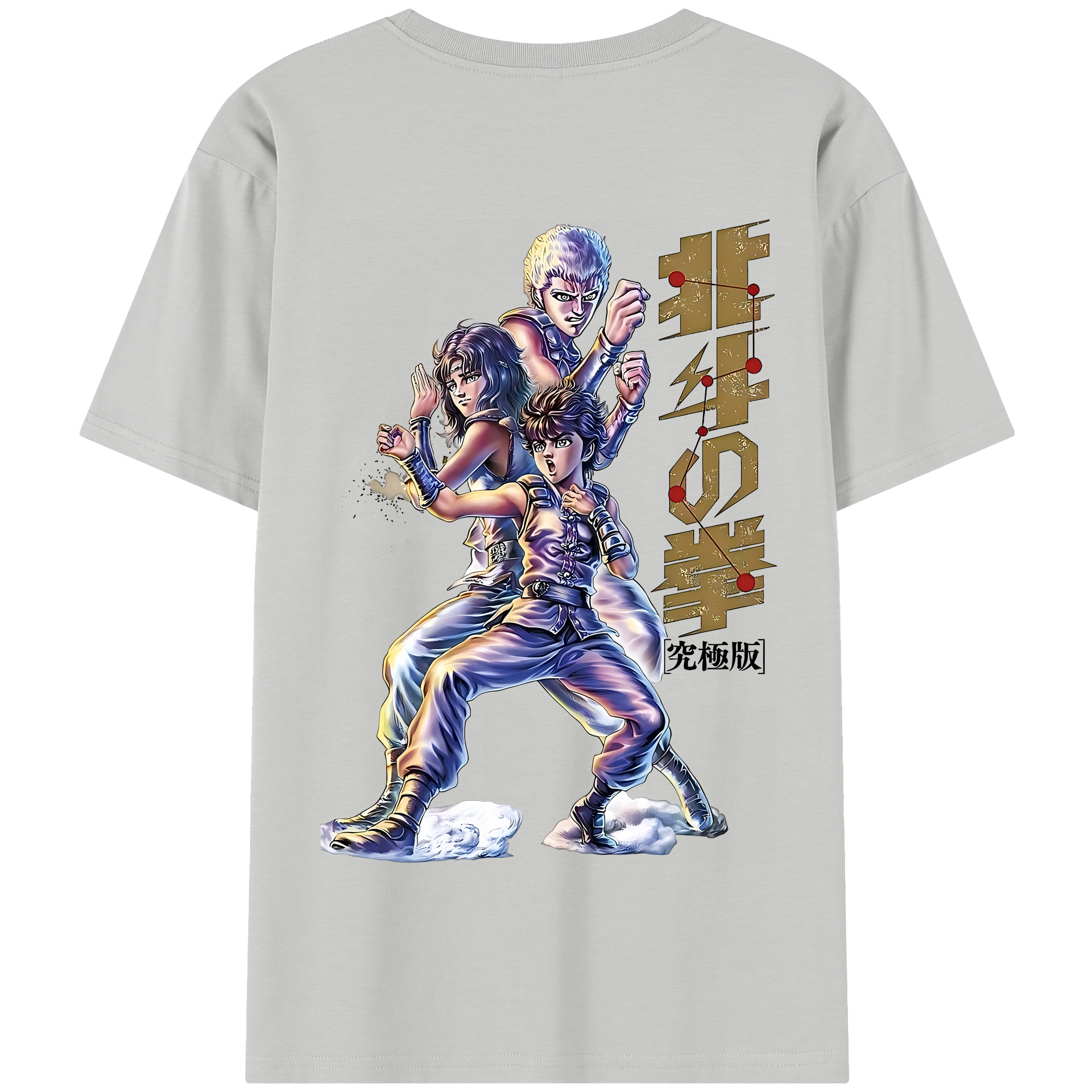 （画像用） 北斗の拳 Fist of the North Star 綿100％半袖Tシャツ（背面プリント）