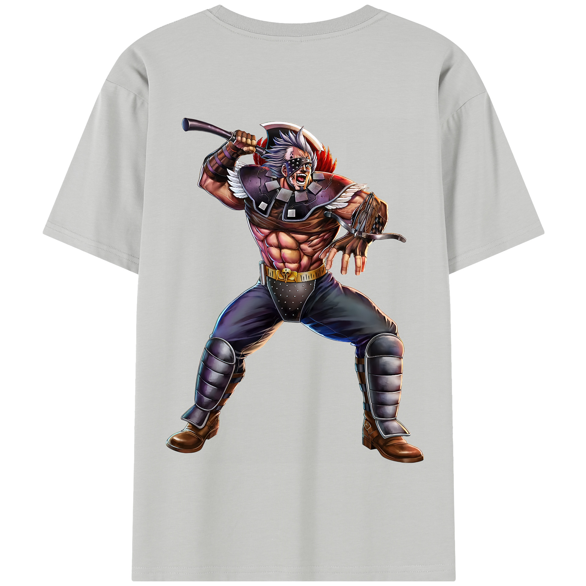 （画像用） 北斗の拳 Fist of the North Star 綿100％半袖Tシャツ（背面プリント）