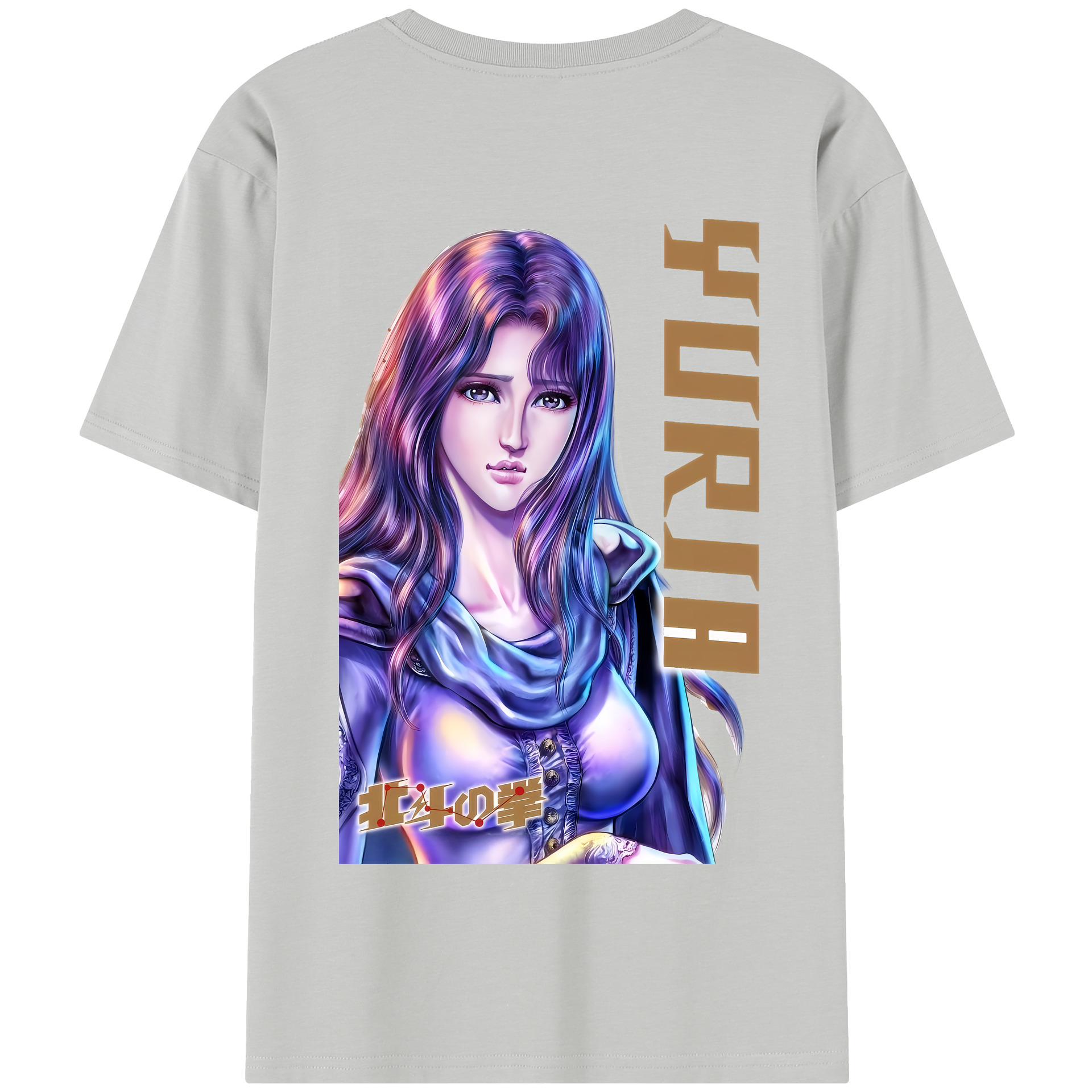 （画像用） 北斗の拳 Fist of the North Star 綿100％半袖Tシャツ（背面プリント）