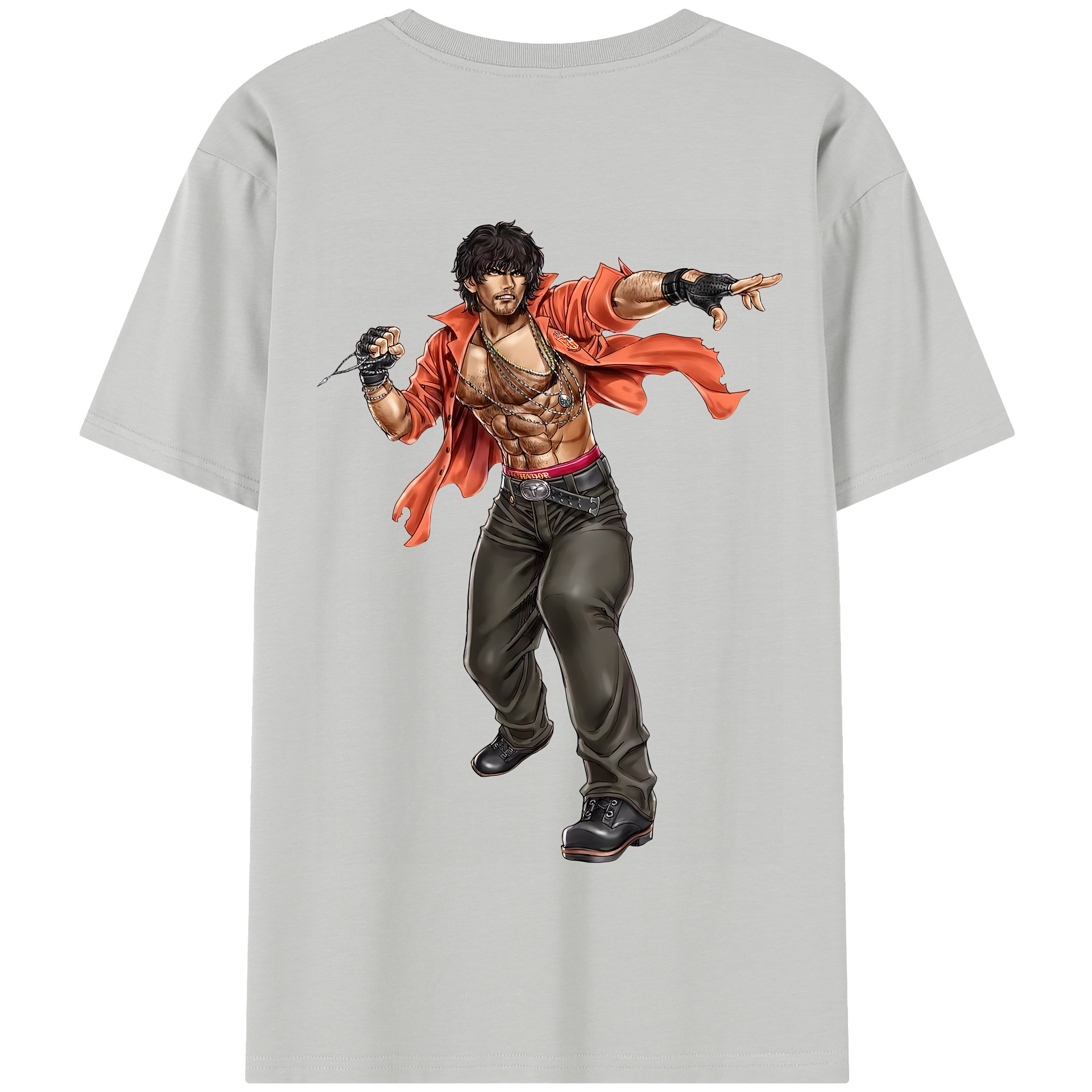 （画像用） 北斗の拳 Fist of the North Star 綿100％半袖Tシャツ（背面プリント）