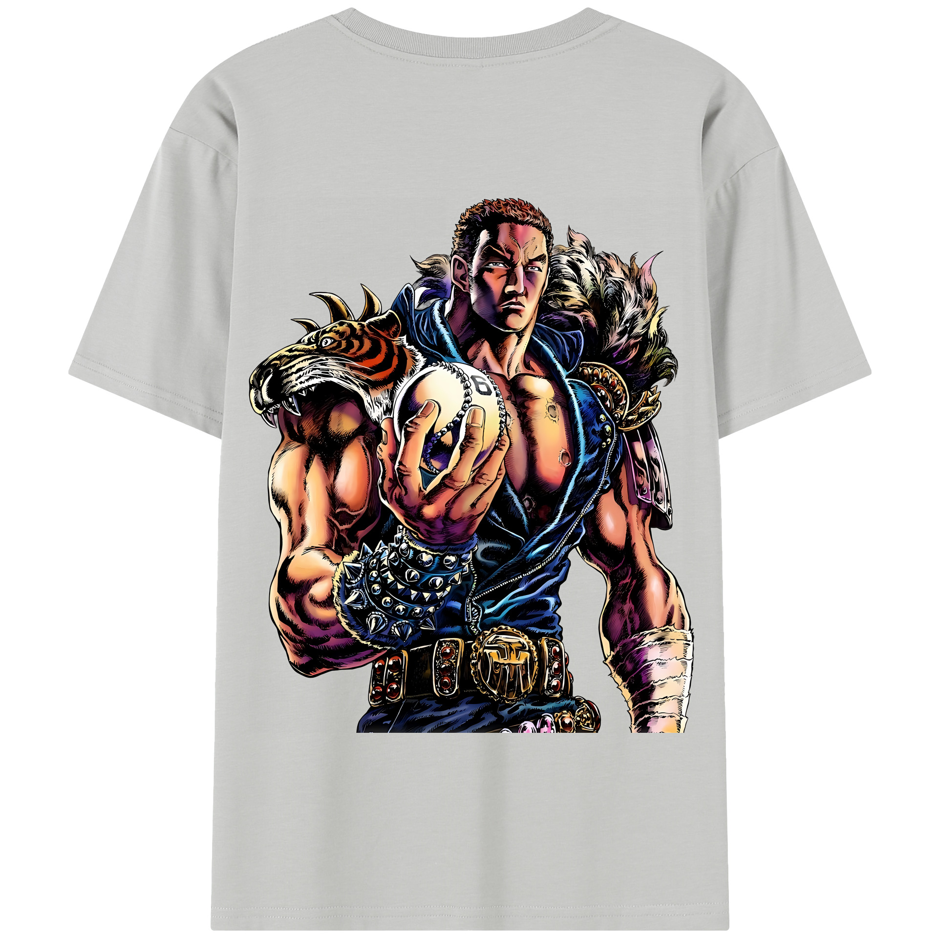 （画像用） 北斗の拳 Fist of the North Star 綿100％半袖Tシャツ（背面プリント）