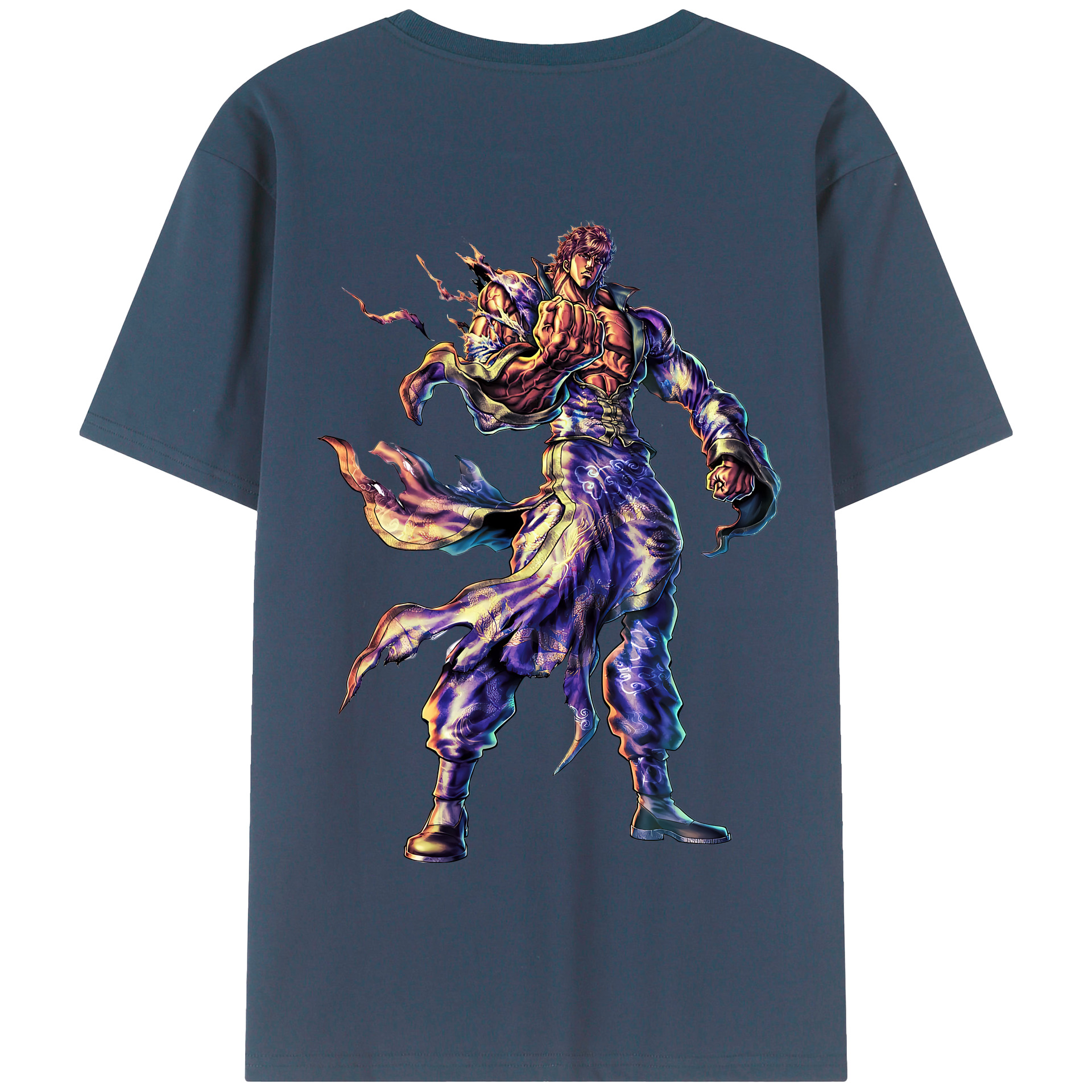 （画像用） 北斗の拳 Fist of the North Star 綿100％半袖Tシャツ（背面プリント）