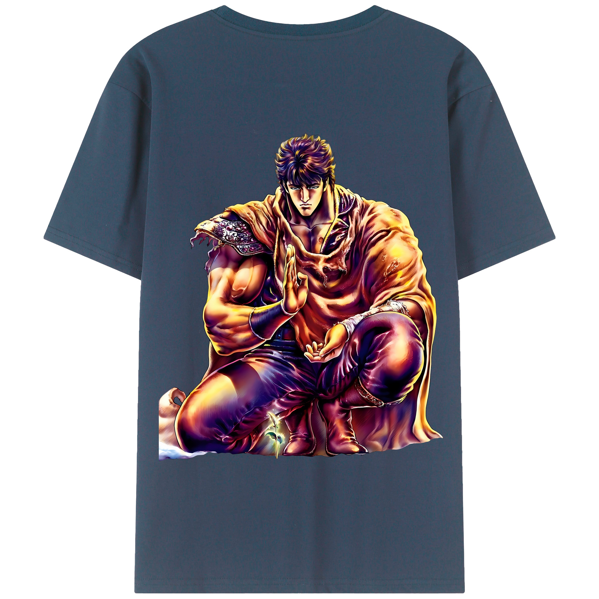（画像用） 北斗の拳 Fist of the North Star 綿100％半袖Tシャツ（背面プリント）