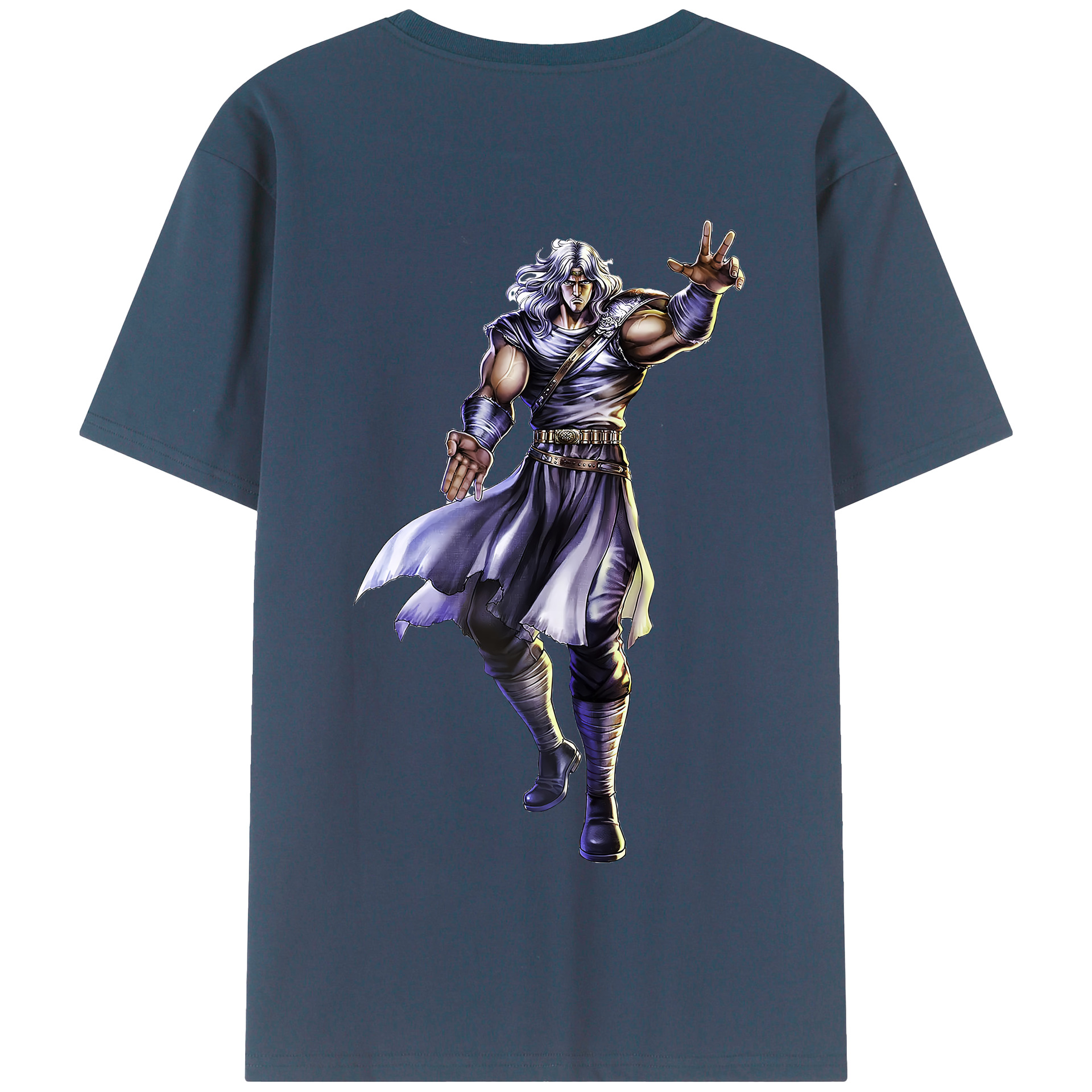 （画像用） 北斗の拳 Fist of the North Star 綿100％半袖Tシャツ（背面プリント）
