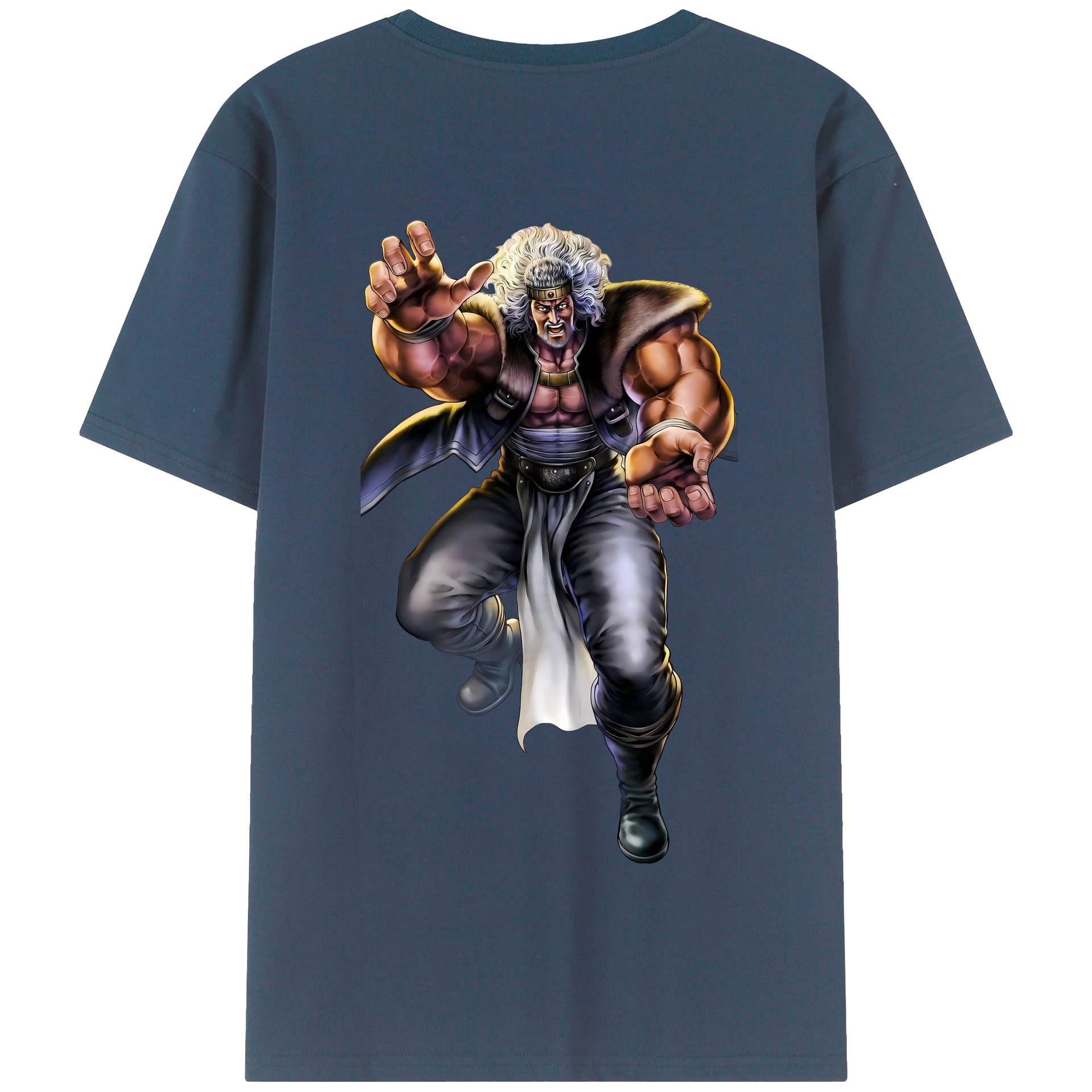 （画像用） 北斗の拳 Fist of the North Star 綿100％半袖Tシャツ（背面プリント）