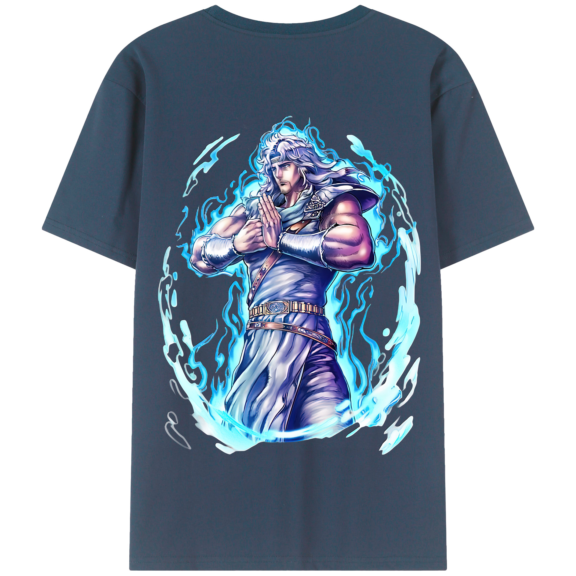 （画像用） 北斗の拳 Fist of the North Star 綿100％半袖Tシャツ（背面プリント）