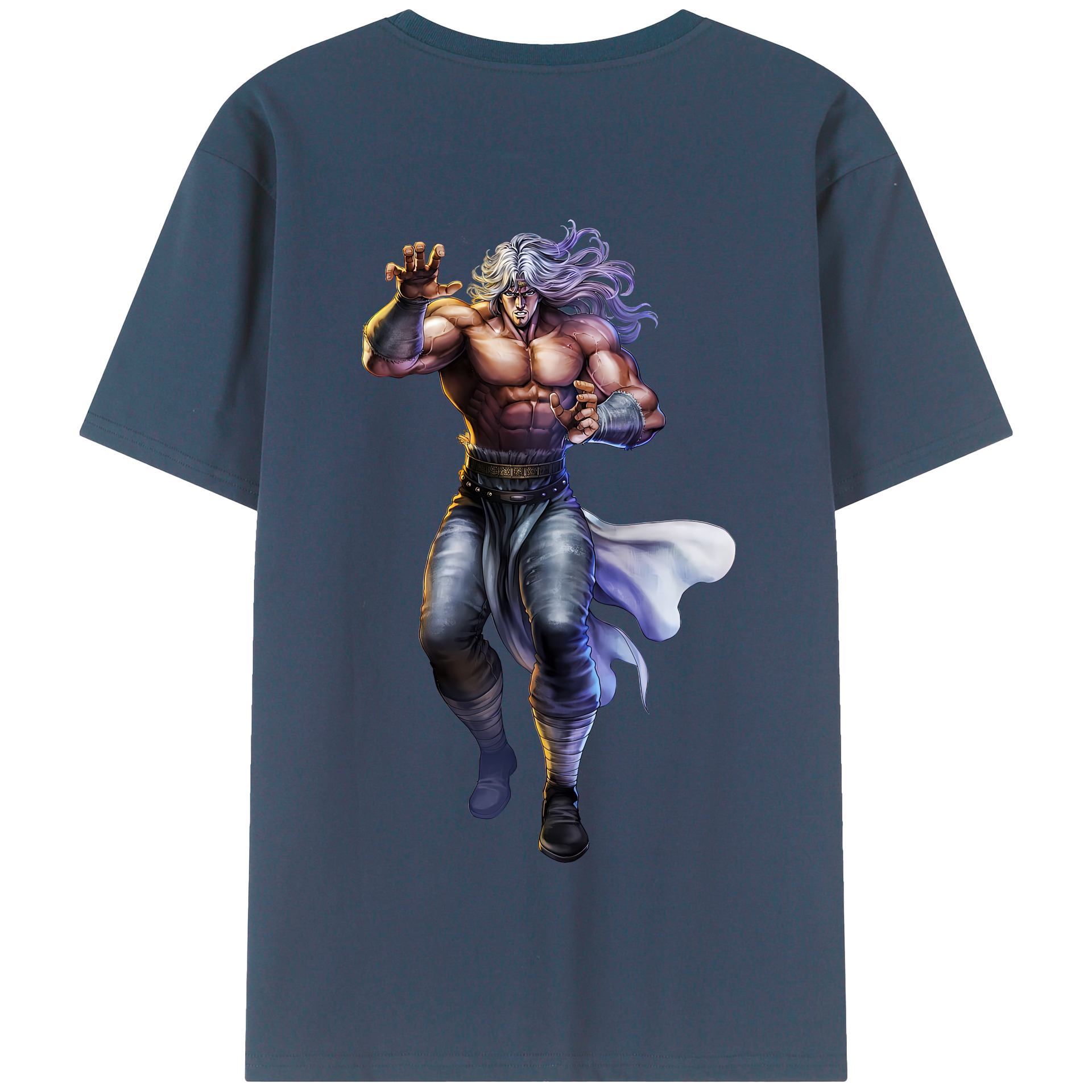（画像用） 北斗の拳 Fist of the North Star 綿100％半袖Tシャツ（背面プリント）