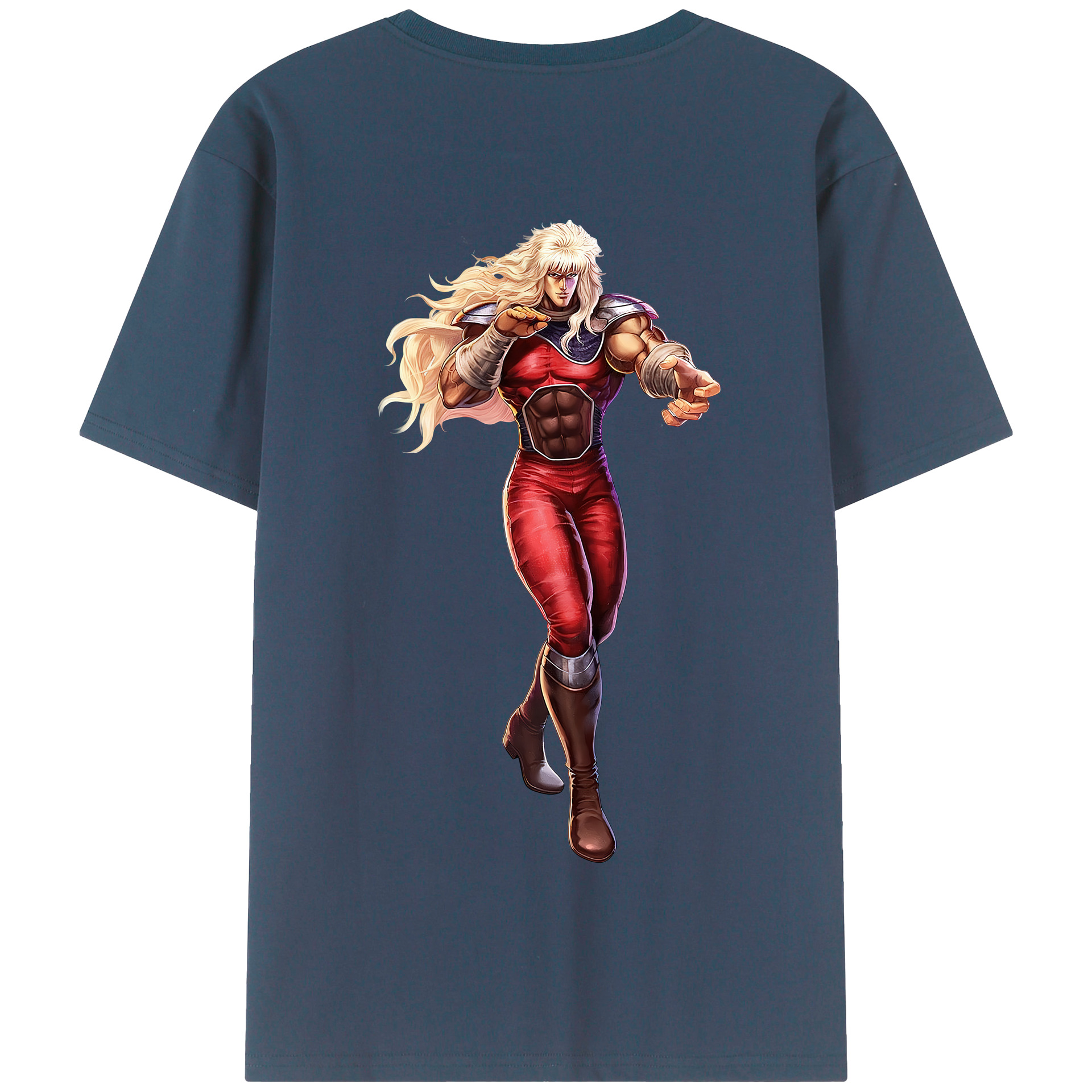 （画像用） 北斗の拳 Fist of the North Star 綿100％半袖Tシャツ（背面プリント）