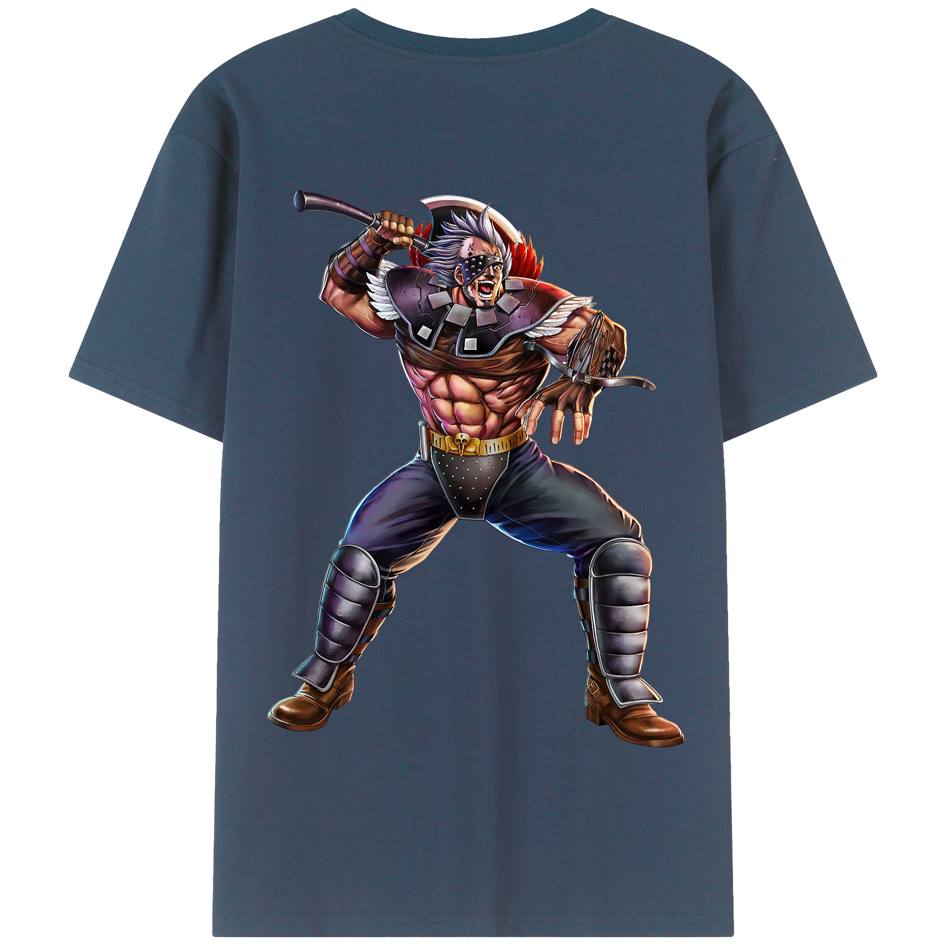 （画像用） 北斗の拳 Fist of the North Star 綿100％半袖Tシャツ（背面プリント）