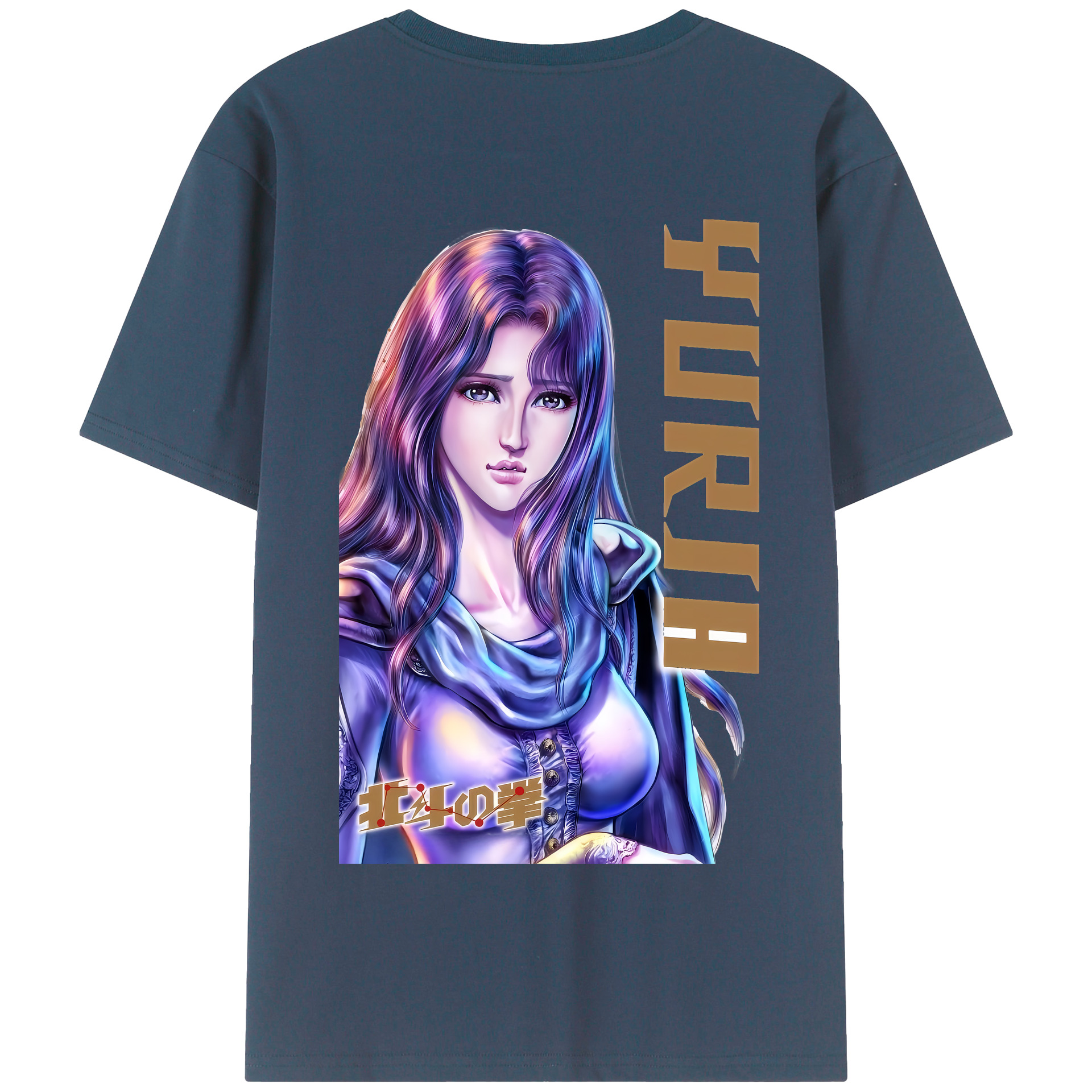 （画像用） 北斗の拳 Fist of the North Star 綿100％半袖Tシャツ（背面プリント）