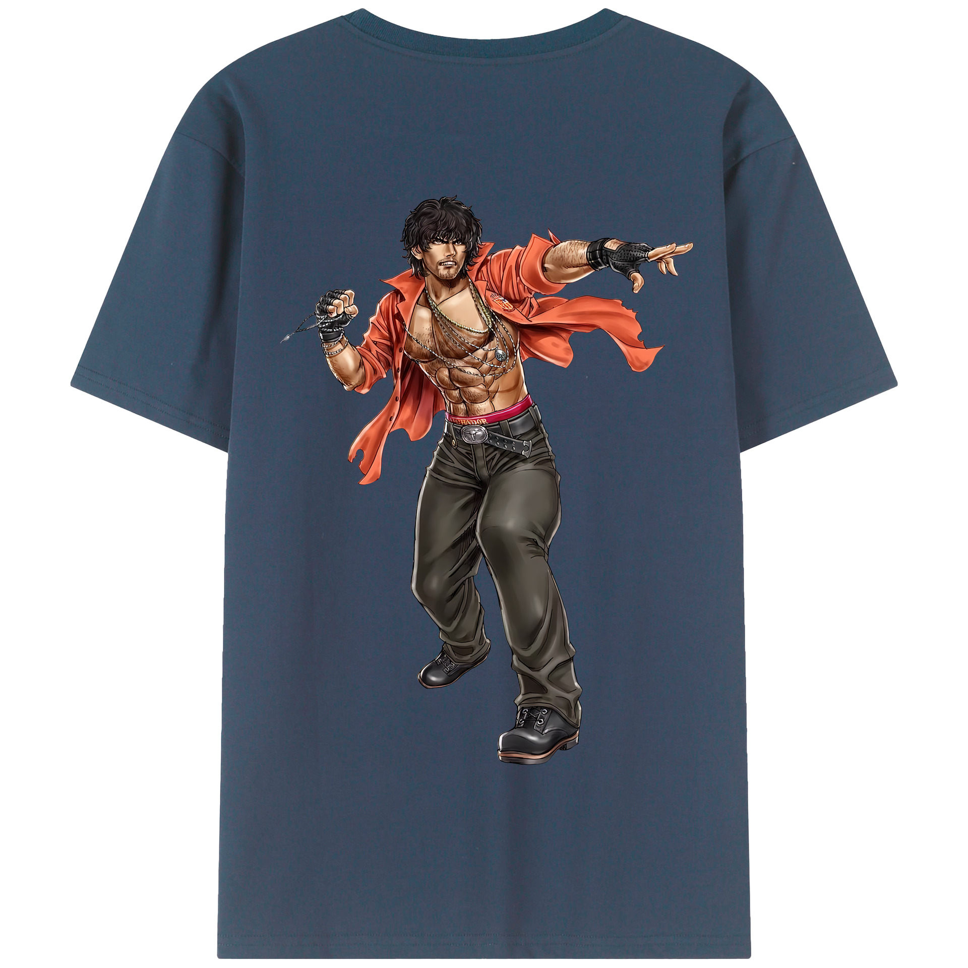（画像用） 北斗の拳 Fist of the North Star 綿100％半袖Tシャツ（背面プリント）