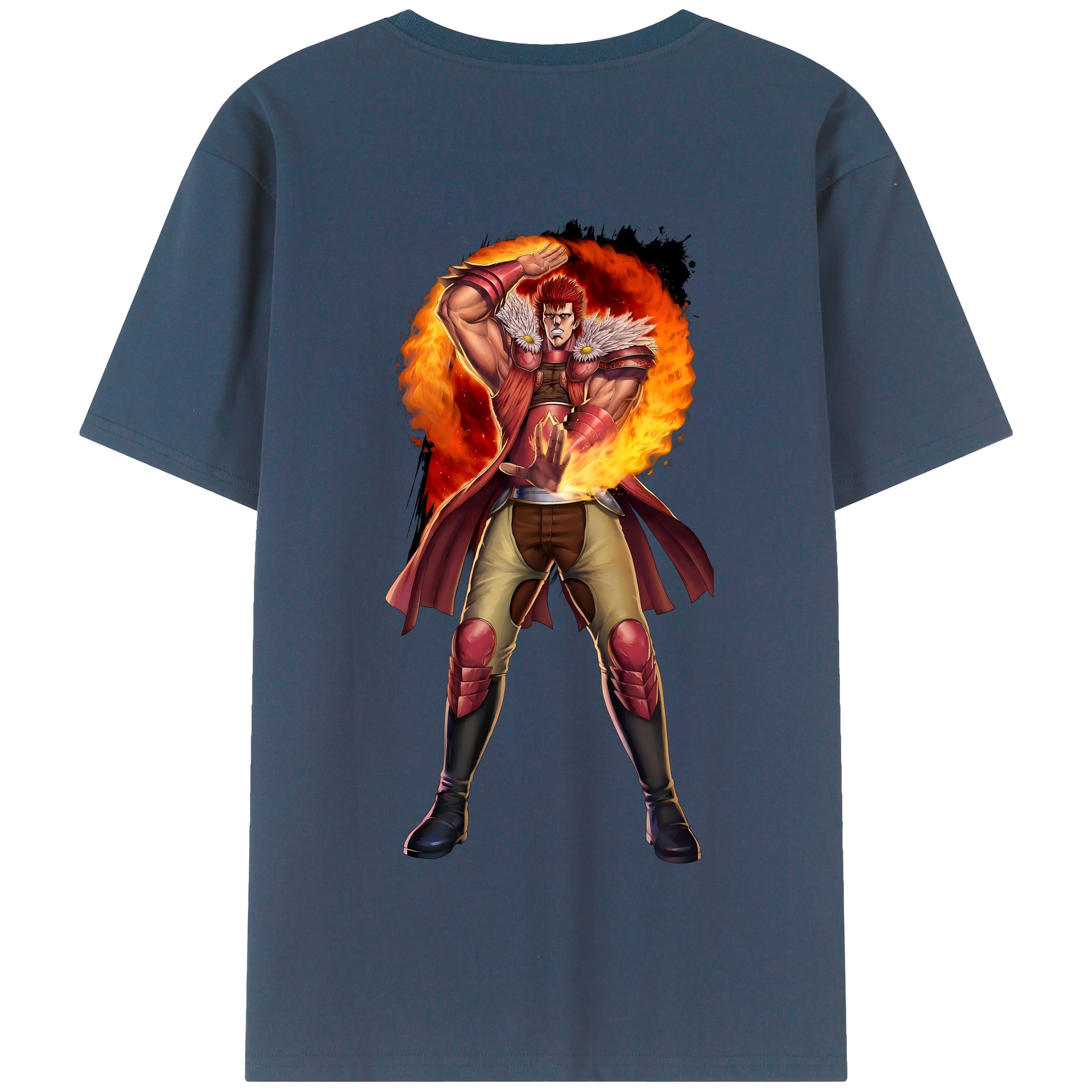 （画像用） 北斗の拳 Fist of the North Star 綿100％半袖Tシャツ（背面プリント）