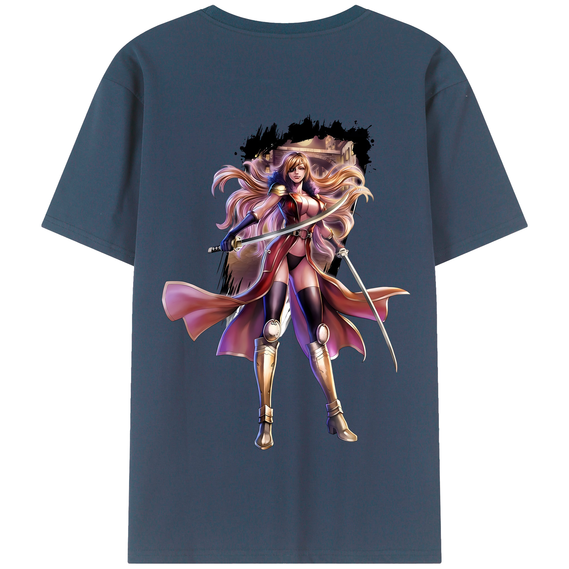 （画像用） 北斗の拳 Fist of the North Star 綿100％半袖Tシャツ（背面プリント）