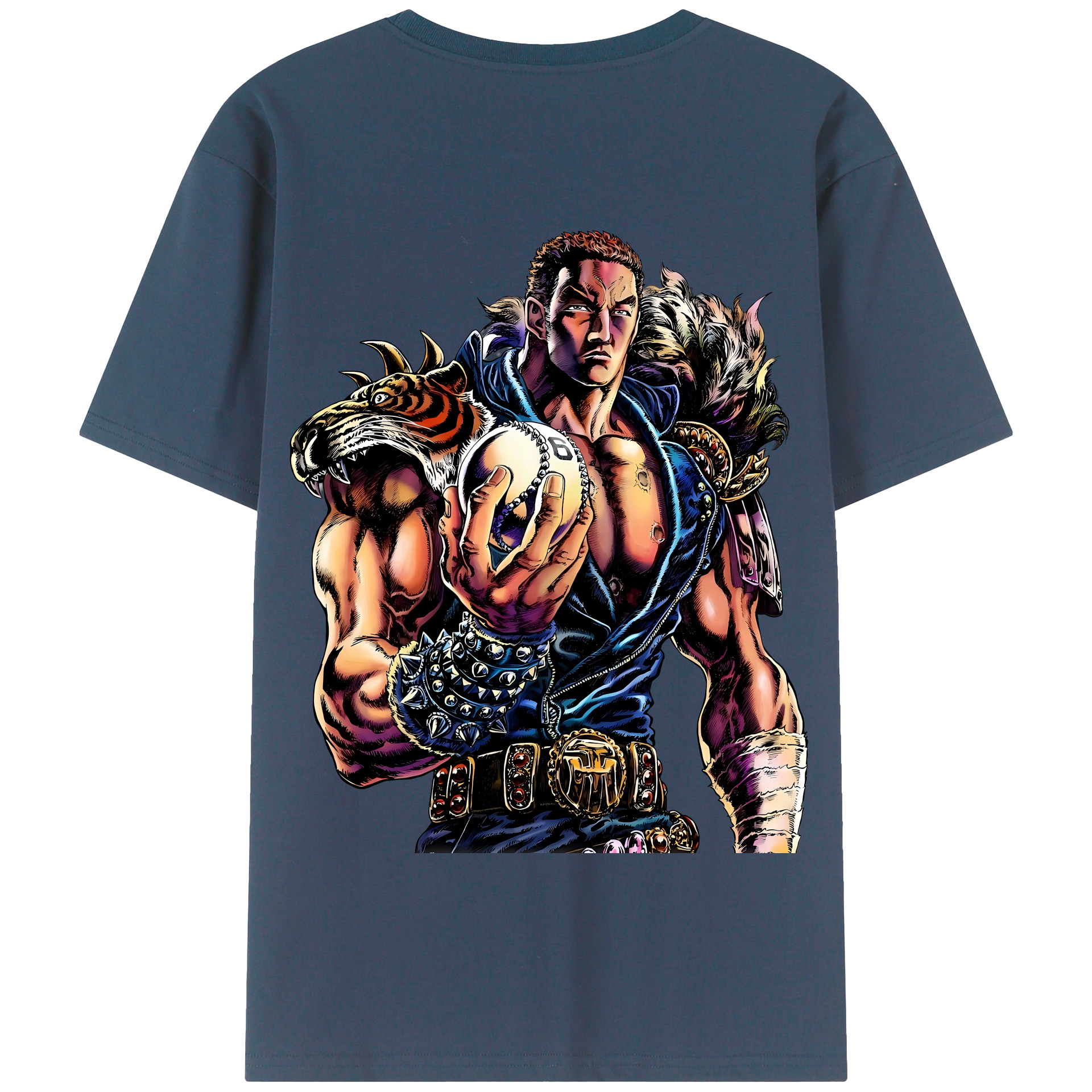 （画像用） 北斗の拳 Fist of the North Star 綿100％半袖Tシャツ（背面プリント）