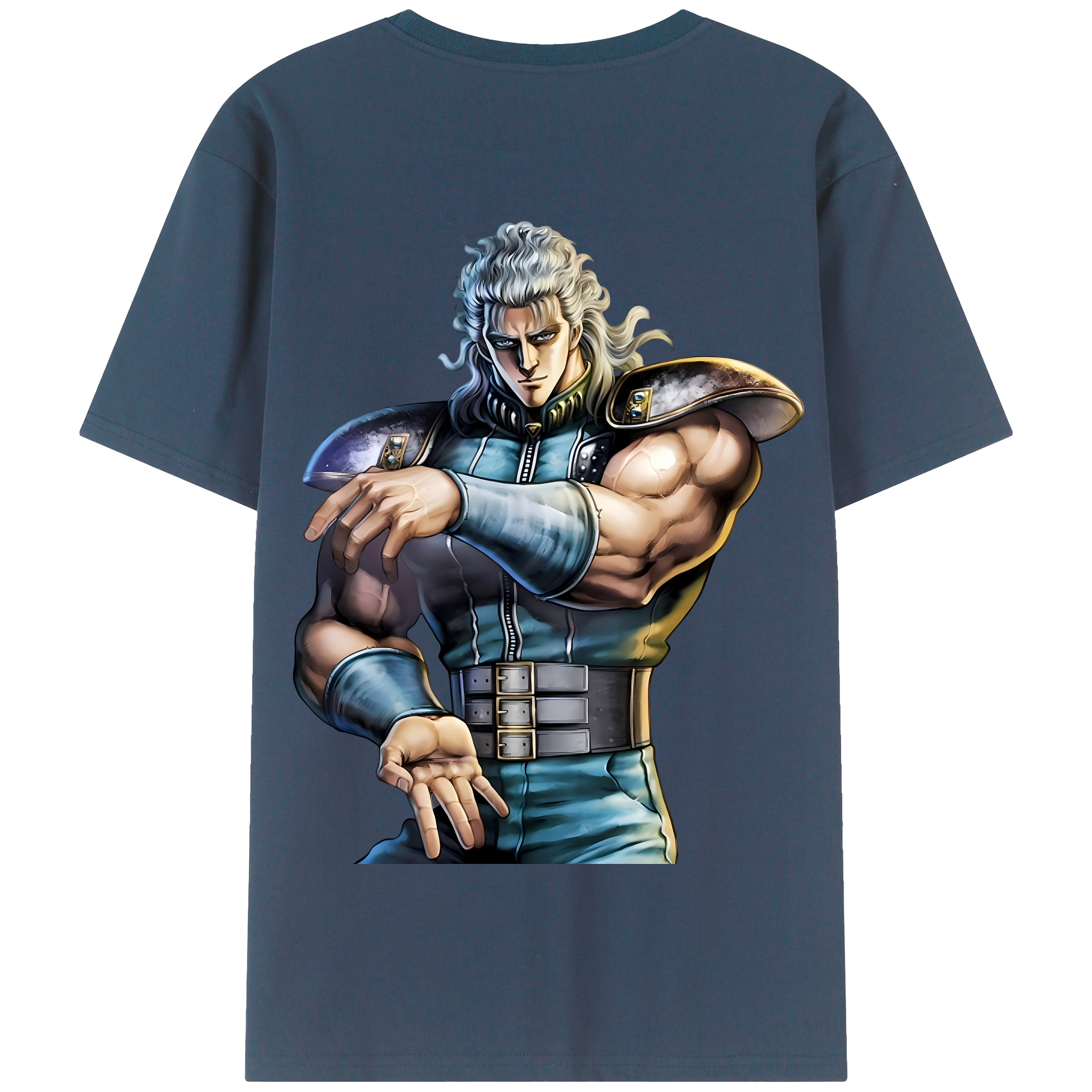 （画像用） 北斗の拳 Fist of the North Star 綿100％半袖Tシャツ（背面プリント）