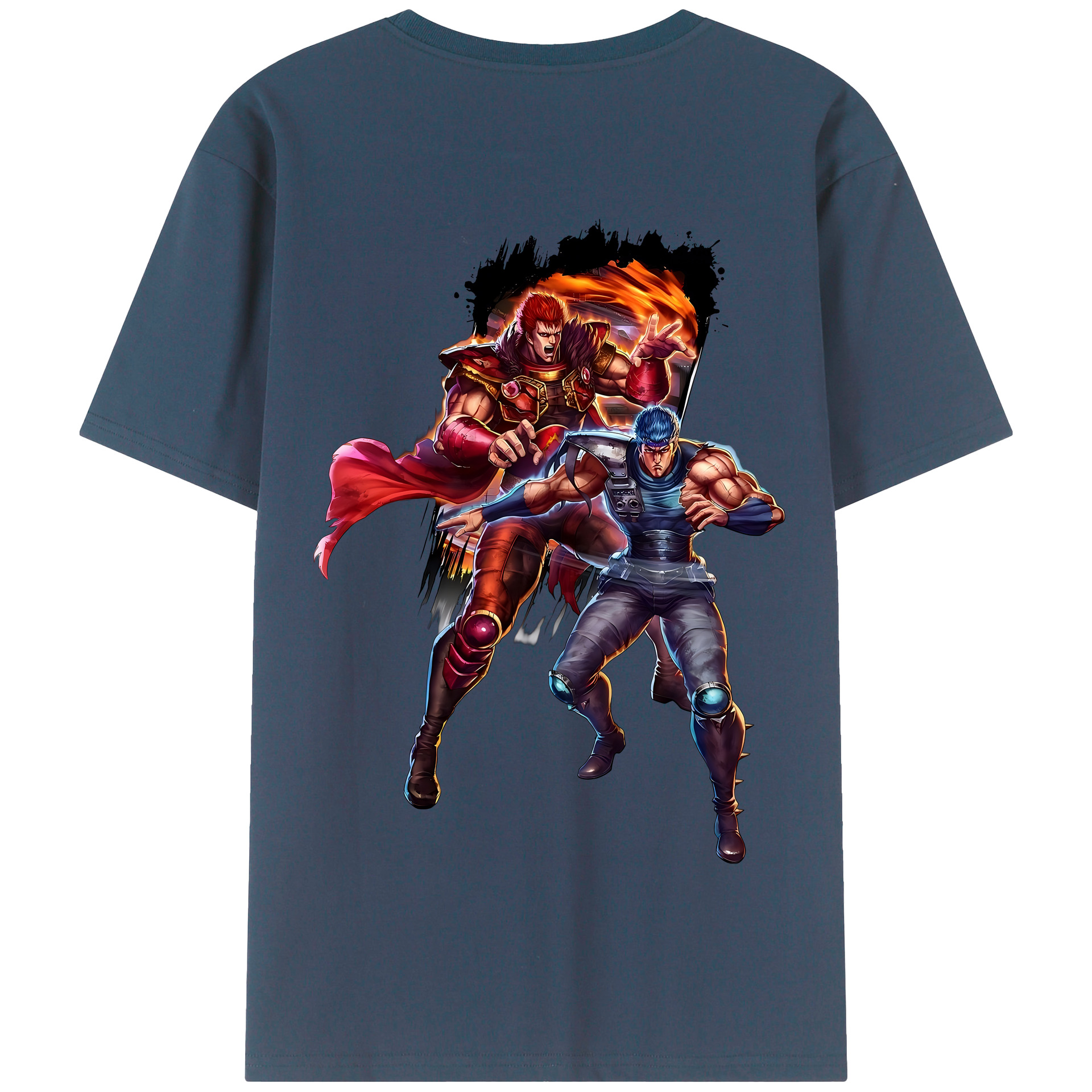 （画像用） 北斗の拳 Fist of the North Star 綿100％半袖Tシャツ（背面プリント）